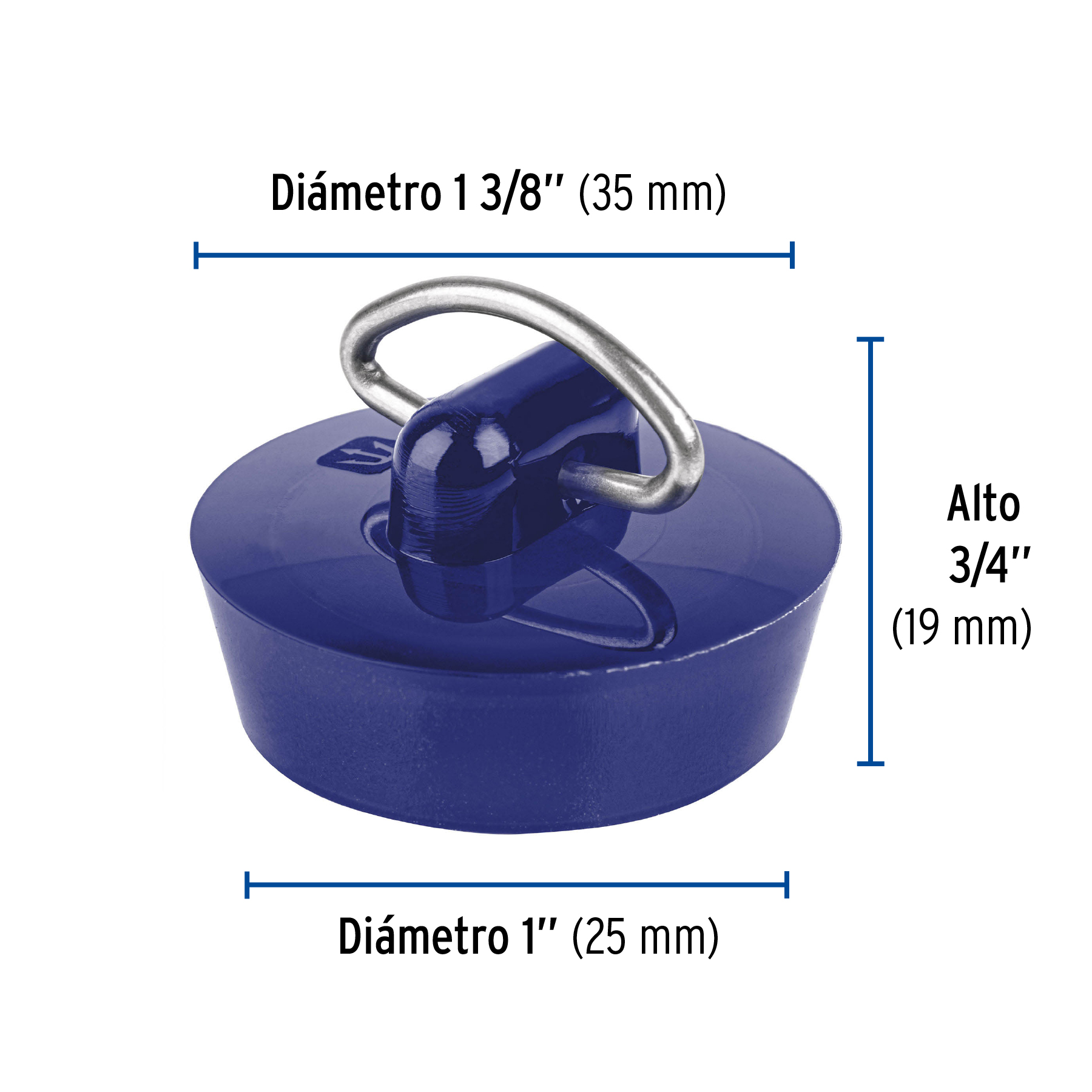 Tapón de PVC para lavabo, 1-1/4' pieza