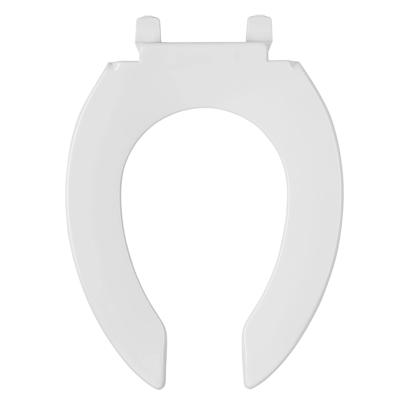 Asiento alargado sin tapa para taza fluxómetro, blanco