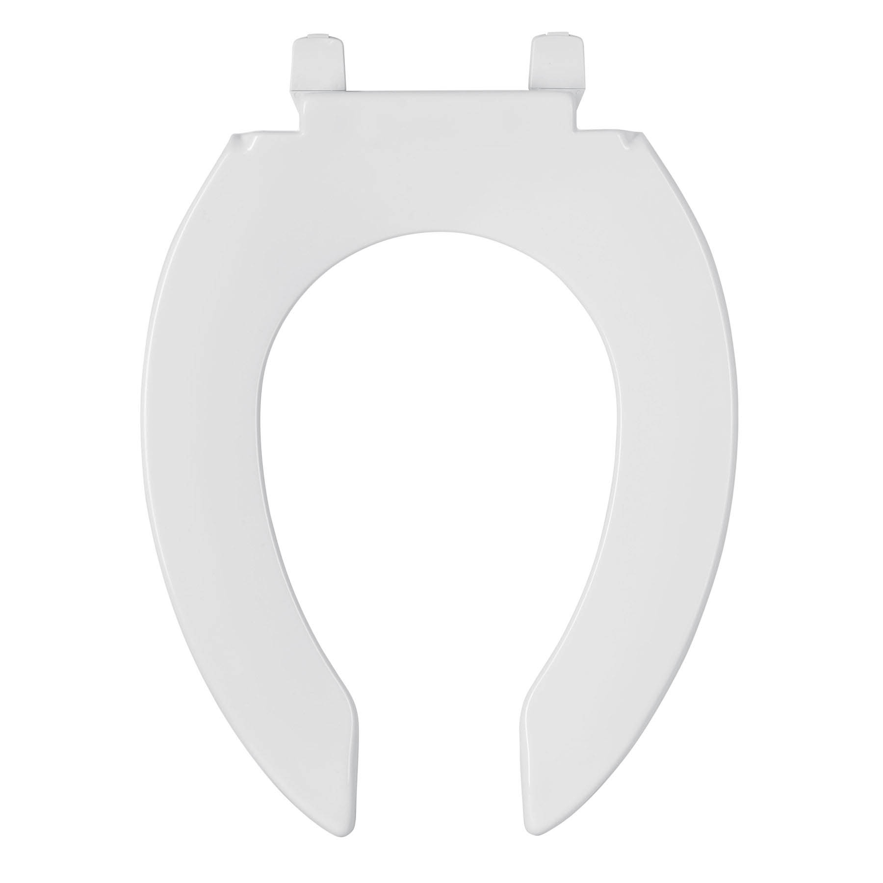 Asiento alargado sin tapa para taza fluxómetro, blanco