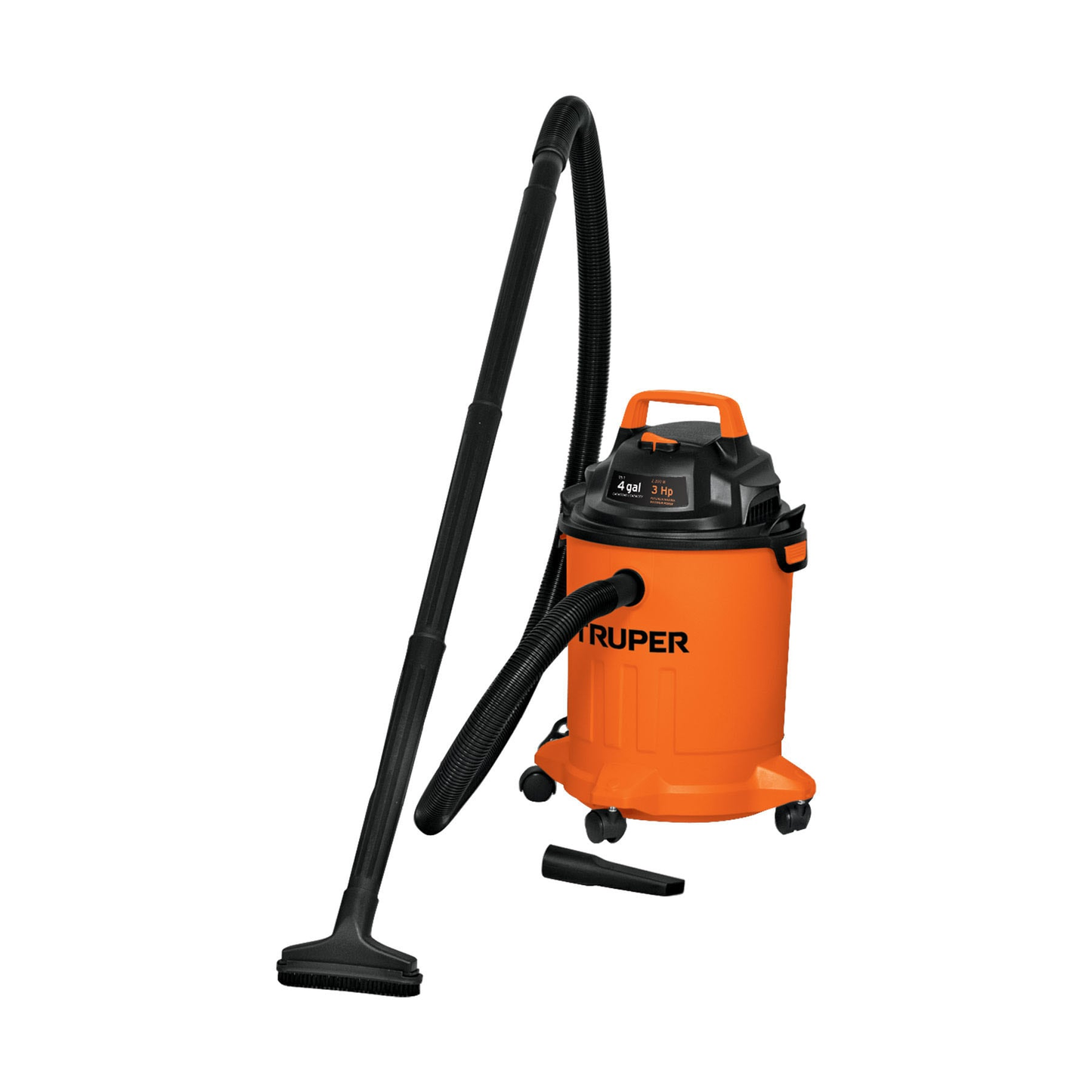 Aspiradora de sólidos y líquidos de 4 gal, plástica