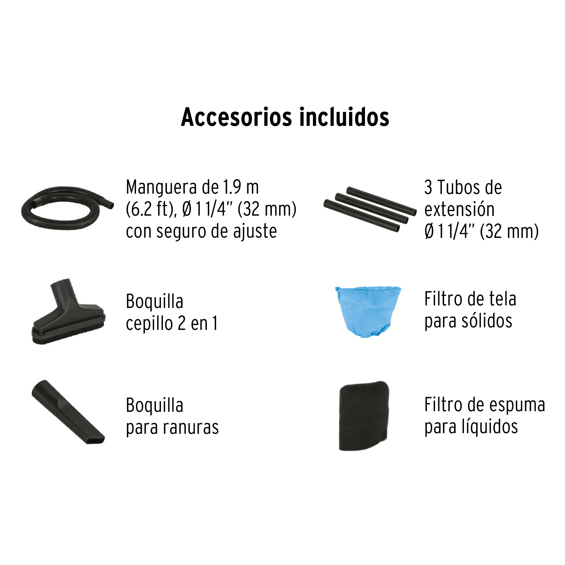 Aspiradora de sólidos y líquidos de 4 gal, plástica