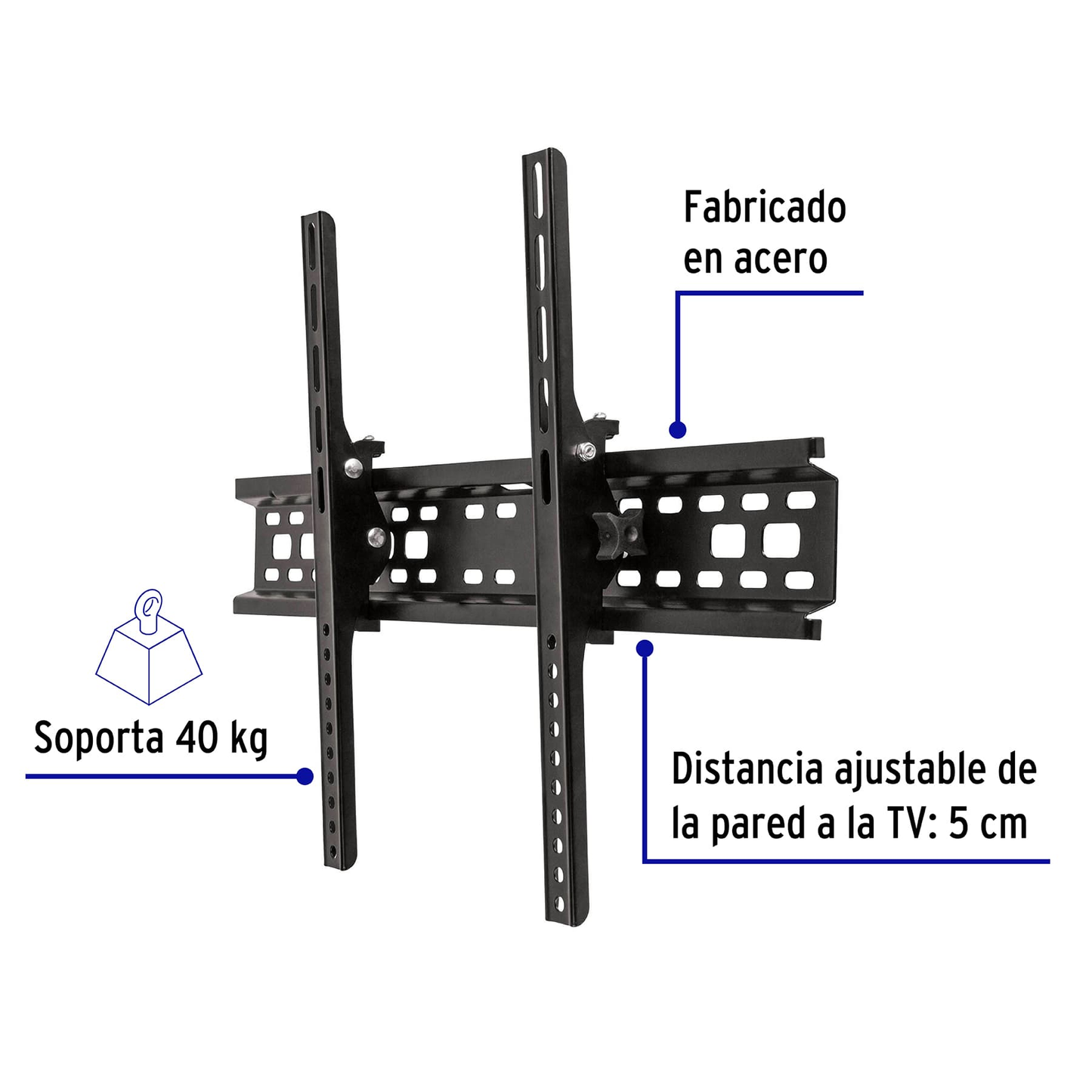 Soporte fijo con inclinación ajustable p/pantallas 32'-70'