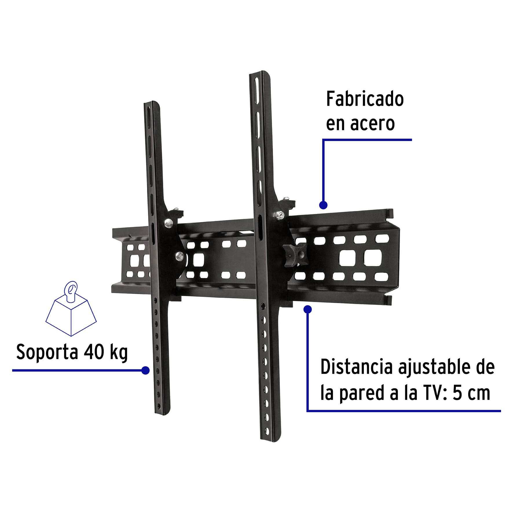 Soporte fijo con inclinación ajustable p/pantallas 32'-70'