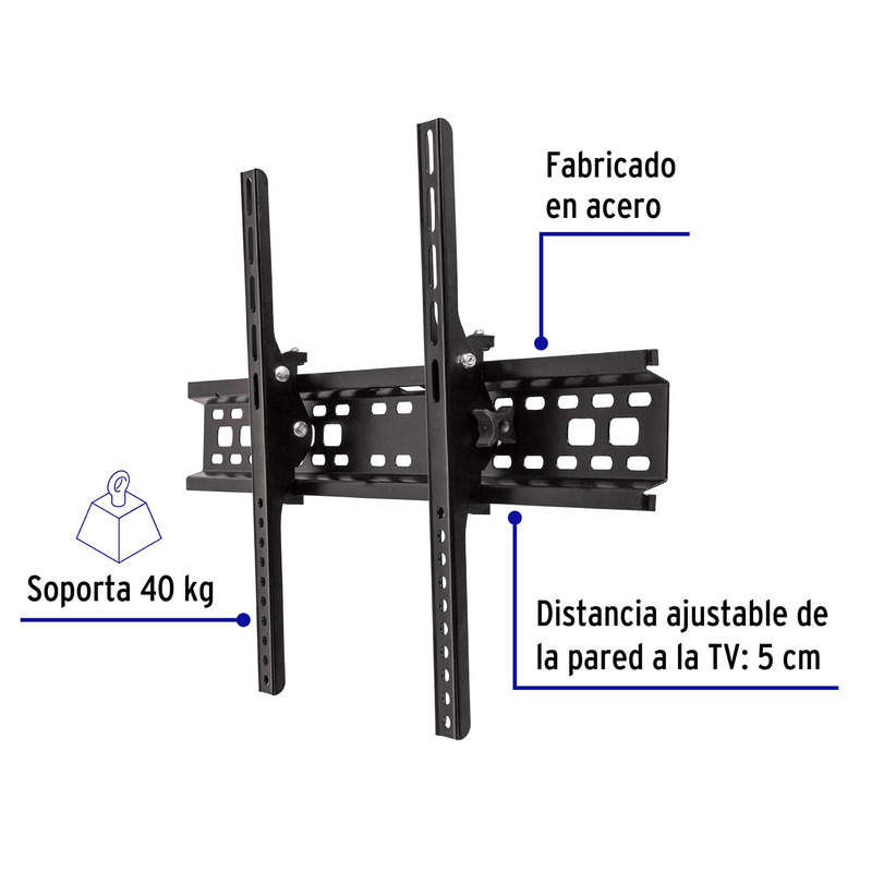Soporte fijo con inclinación ajustable p/pantallas 32'-70'