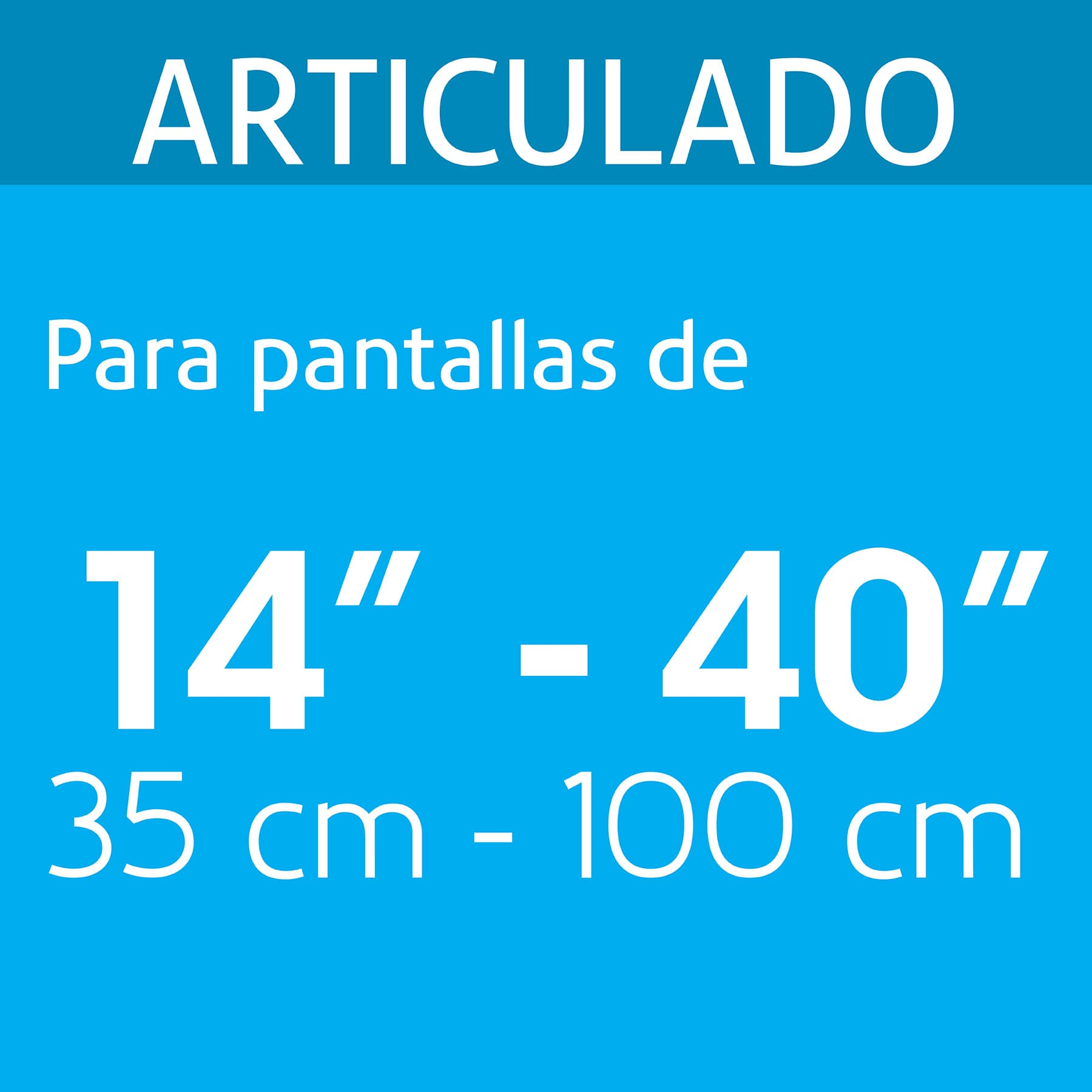Soporte con brazo articulado para pantallas de 13'- 42