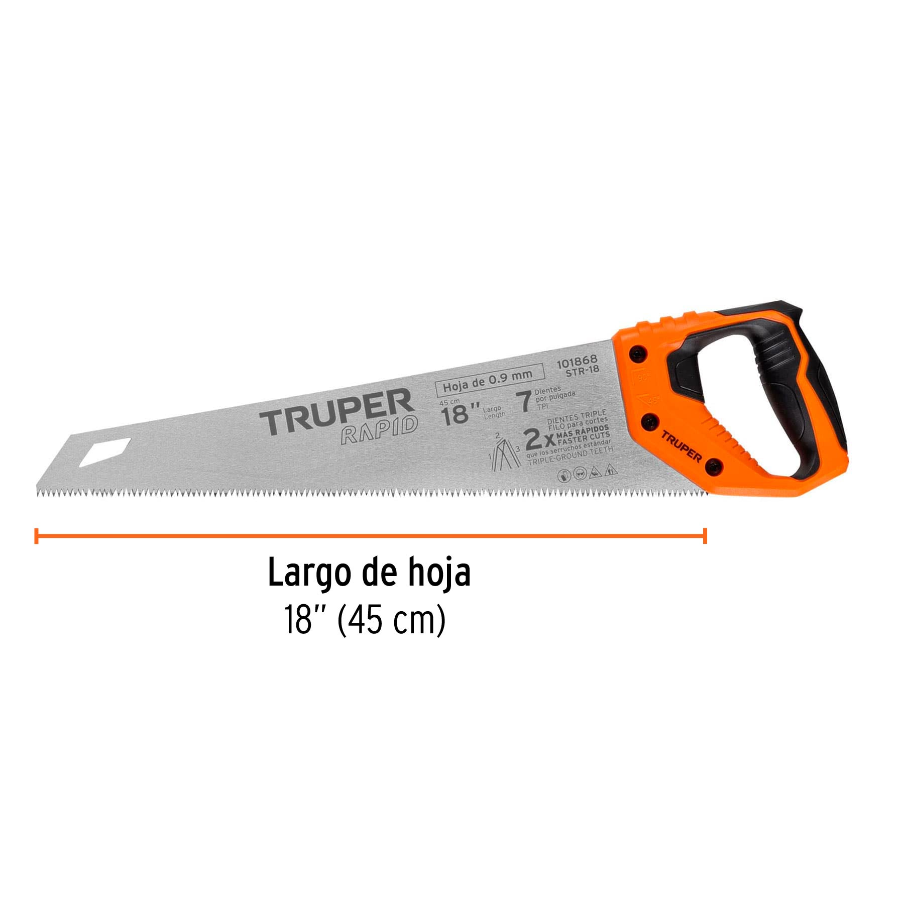 Serrucho Rapid 18', mango Comfort grip