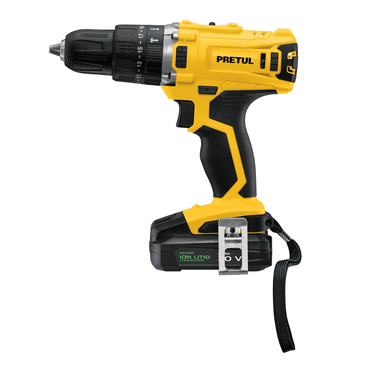 Rotomartillo inalámbrico 1/2',batería ion litio 20V,Pretul