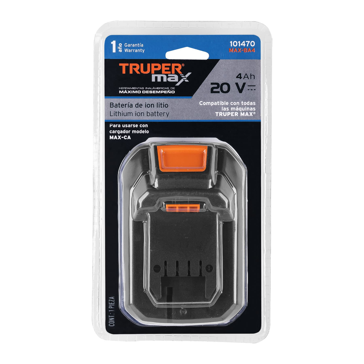 Batería ion litio Truper MAX 20V, 4Ah