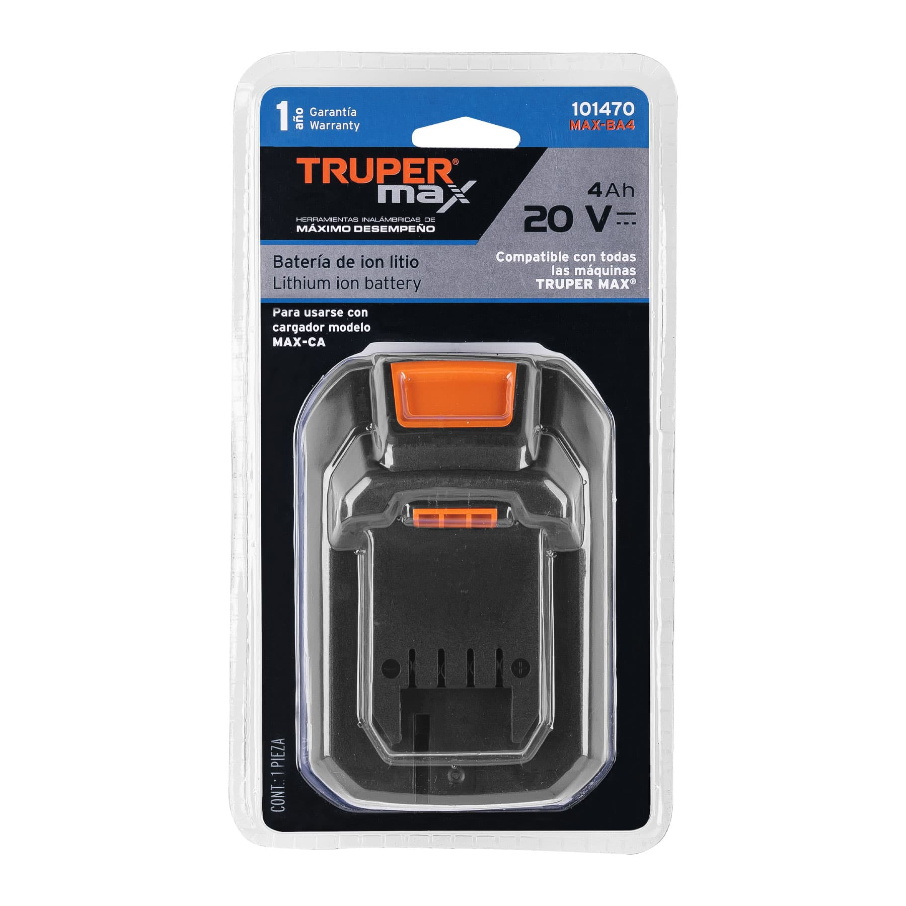 Batería ion litio Truper MAX 20V, 4Ah