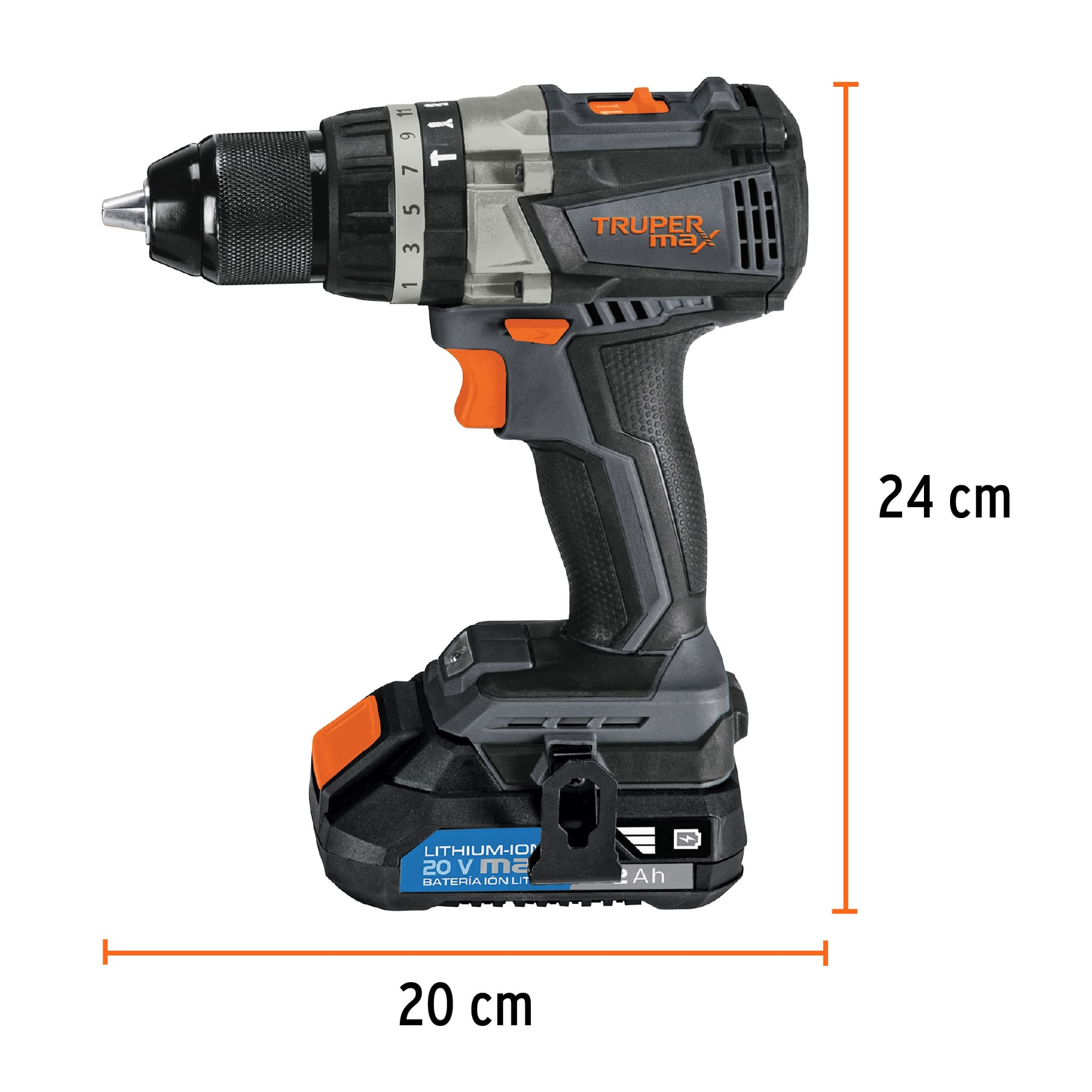 Rotomartillo inalámbrico 1/2' 20 V Truper MAX