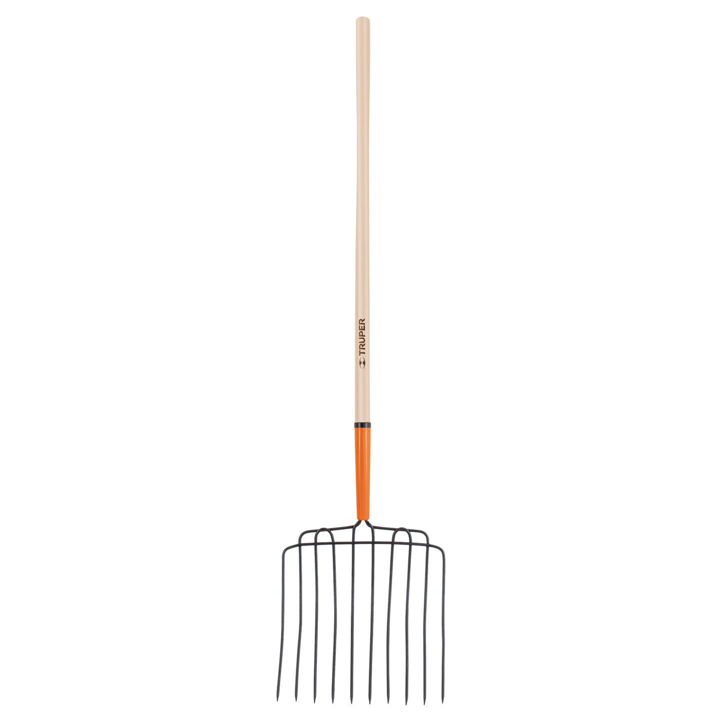 Bieldo para estiércol 10 dientes, mango 48', Truper