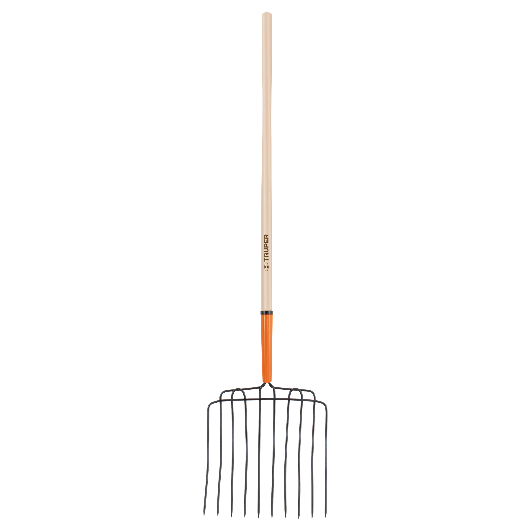 Bieldo para estiércol 10 dientes, mango 48', Truper