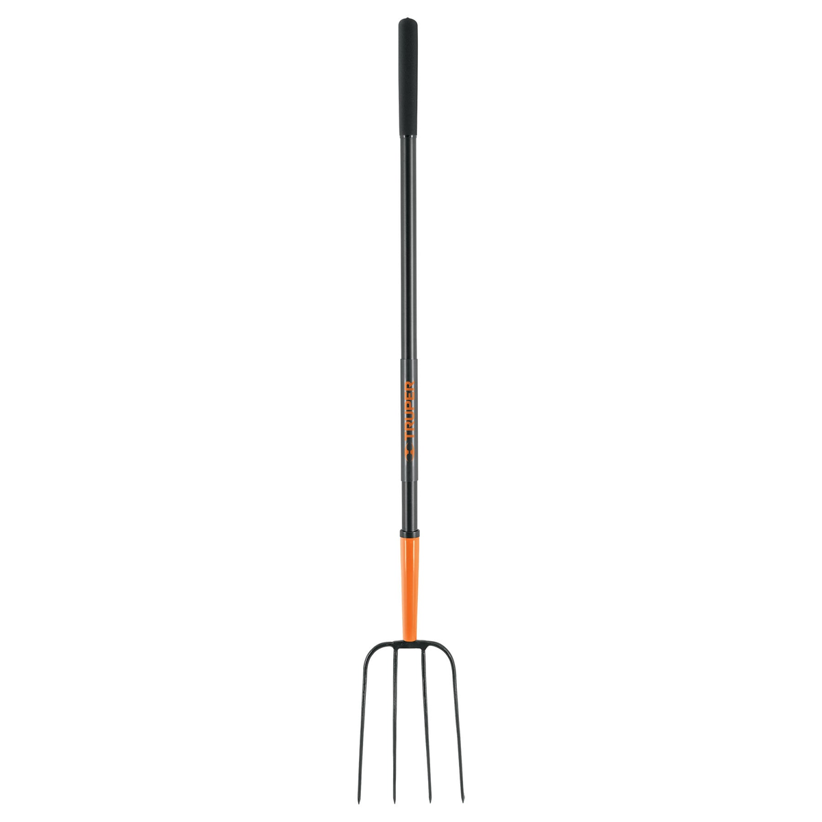 Bieldo para paja, 4 dientes, mango de acero 48'