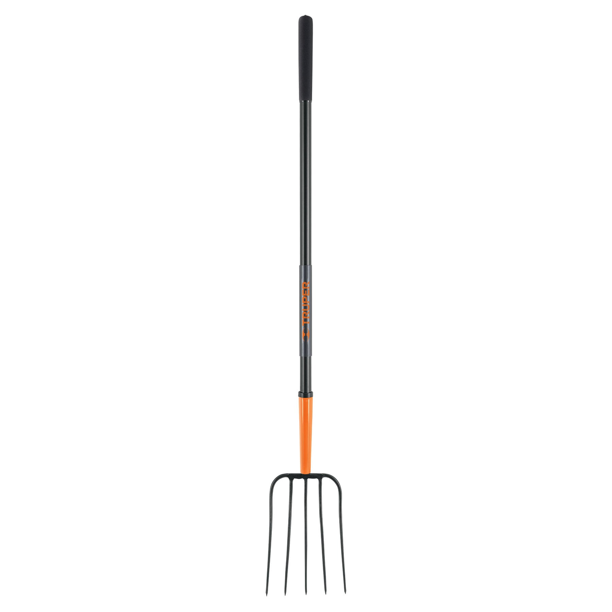 Bieldo para paja, 5 dientes, mango de acero 48'
