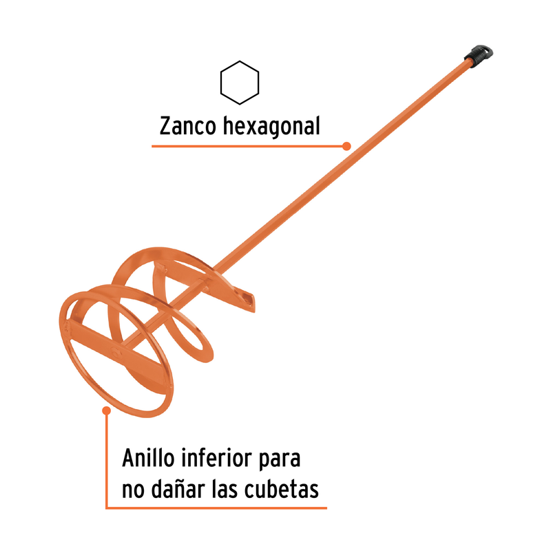 Revolvedor de pintura, 120 mm diámetro, Truper