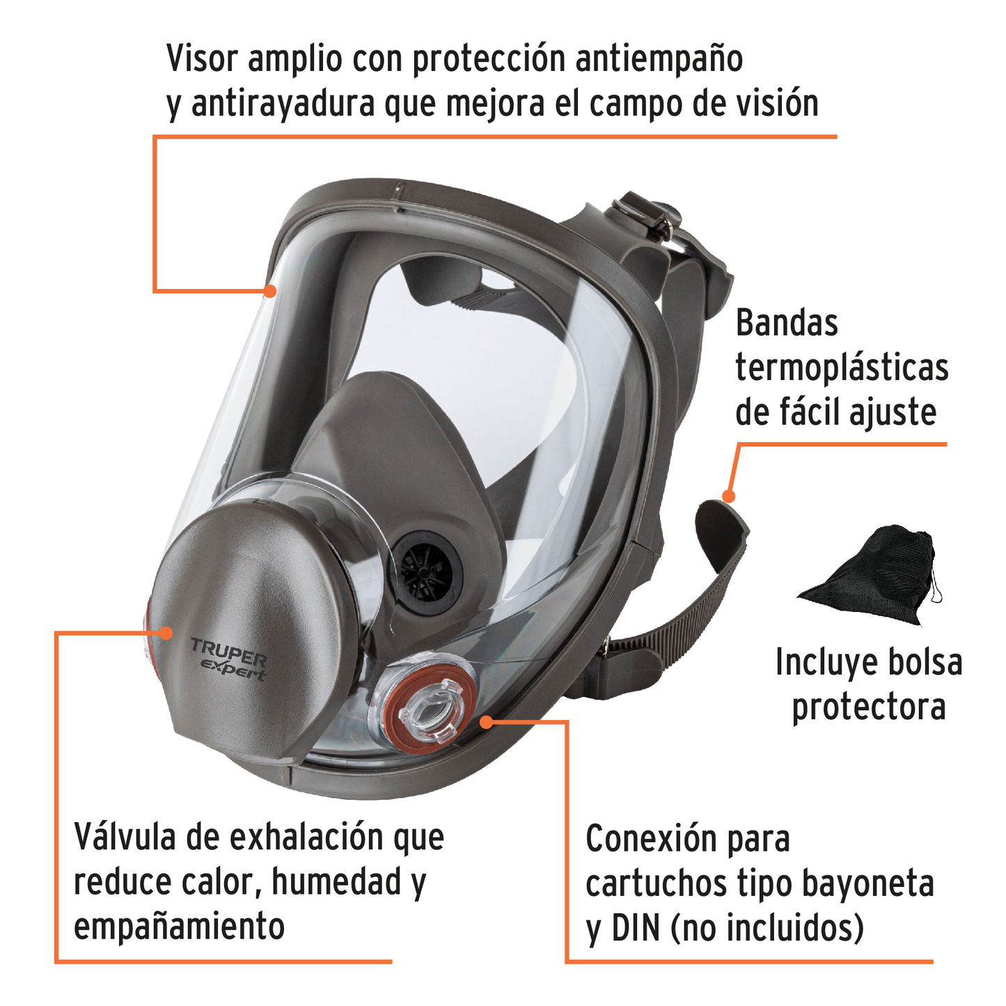 Respirador de cara completa, Truper