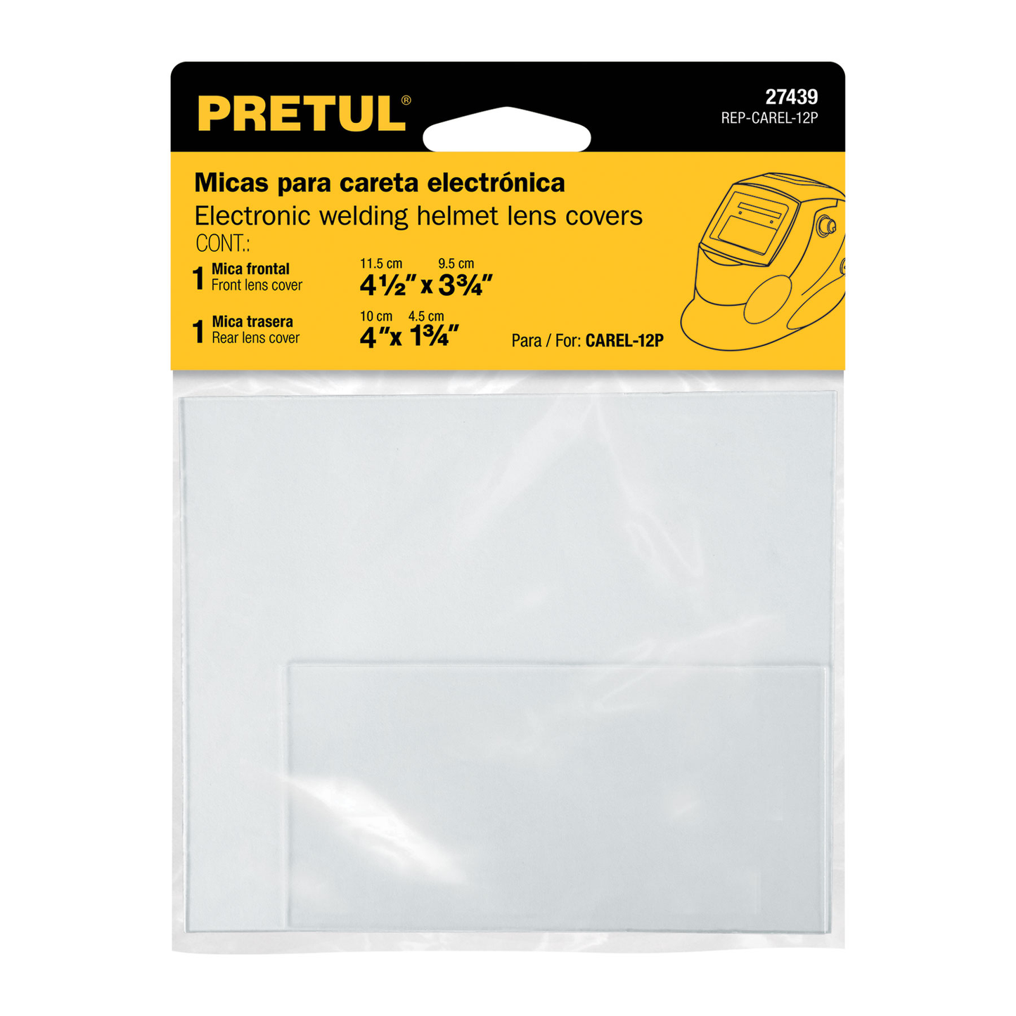 Repuesto de micas para careta CAREL-12P, Pretul