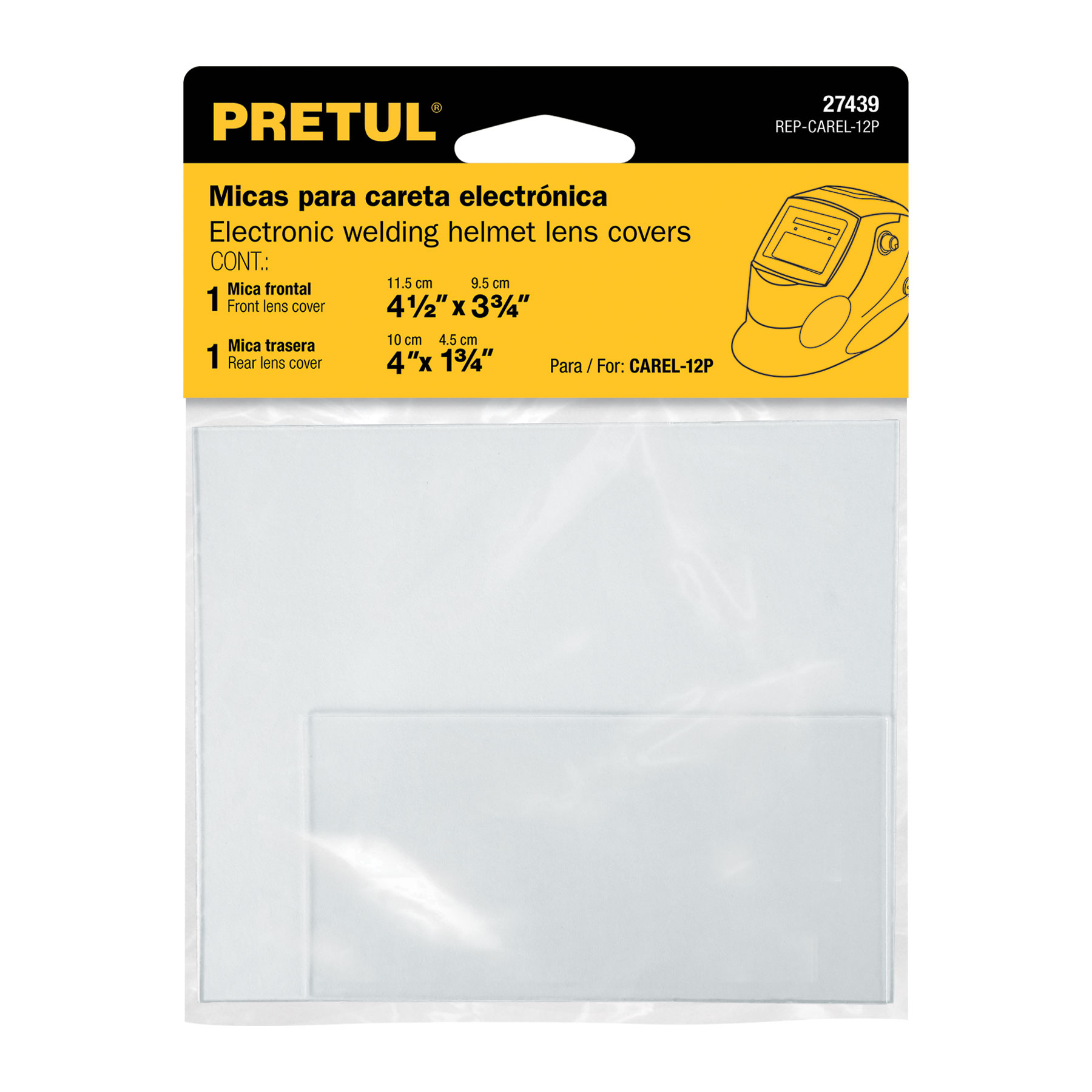 Repuesto de micas para careta CAREL-12P, Pretul