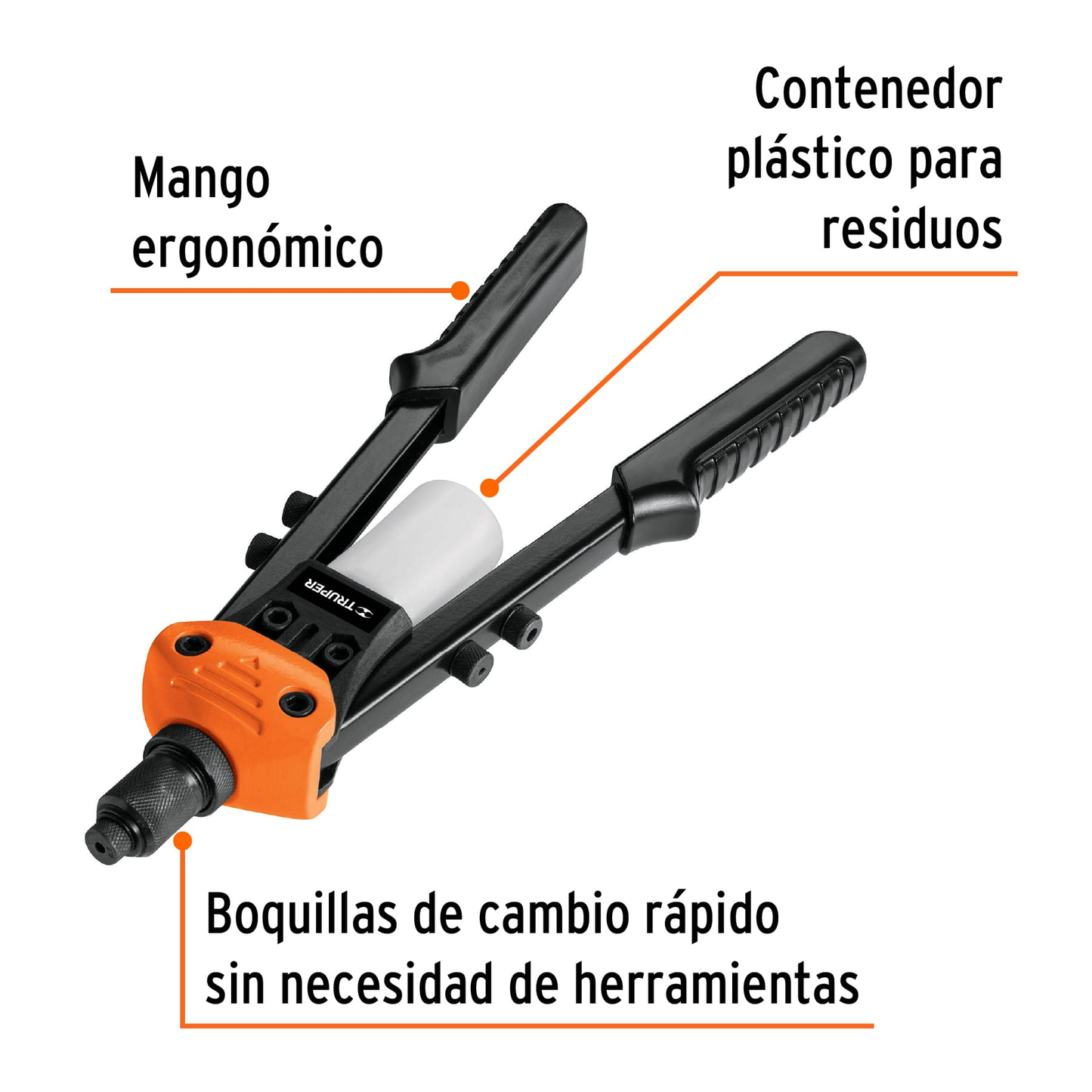 Remachadora a dos manos tipo tijera