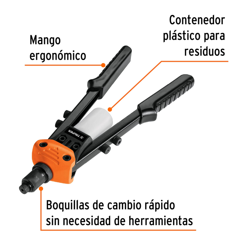 Remachadora a dos manos tipo tijera