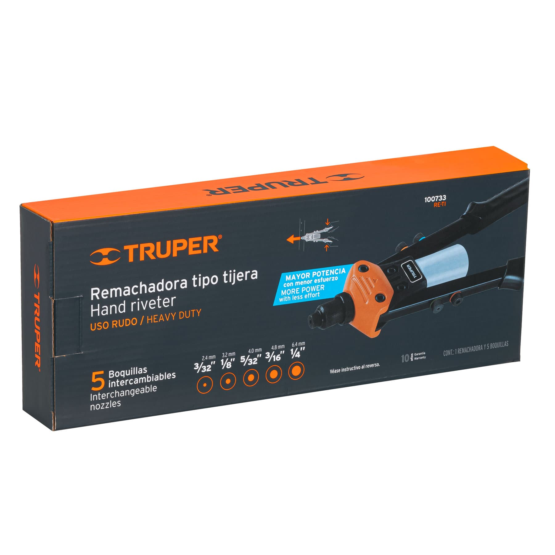 Remachadora a dos manos tipo tijera