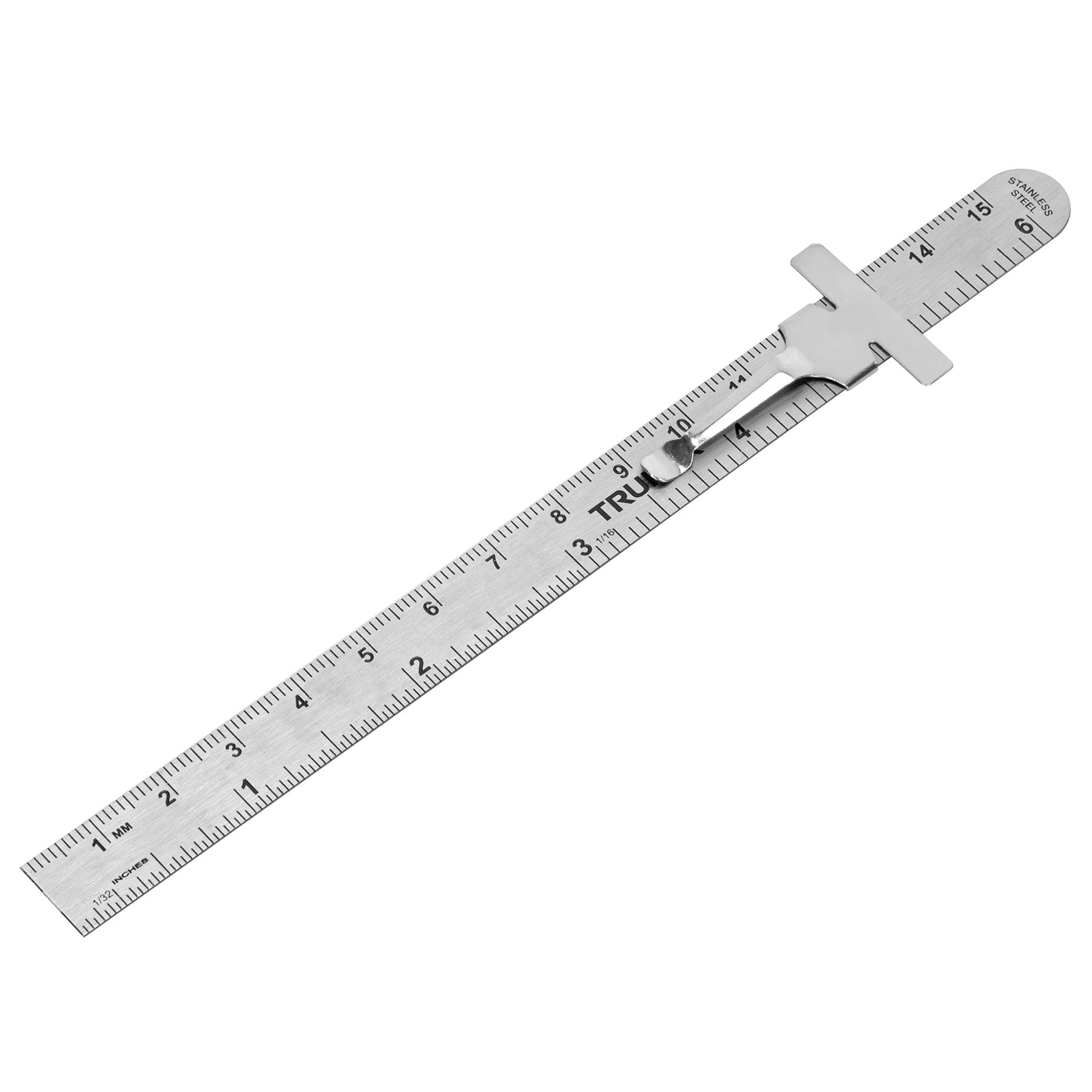 Regla de acero inoxidable de bolsillo, 15 cm