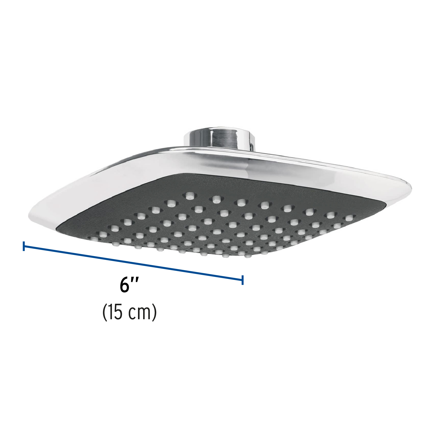 Regadera redonda, plástica, 6", sin brazo, Aero