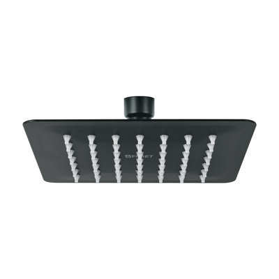 Regadera cuadrada 6', acero inox, sin brazo, negro, Túbig