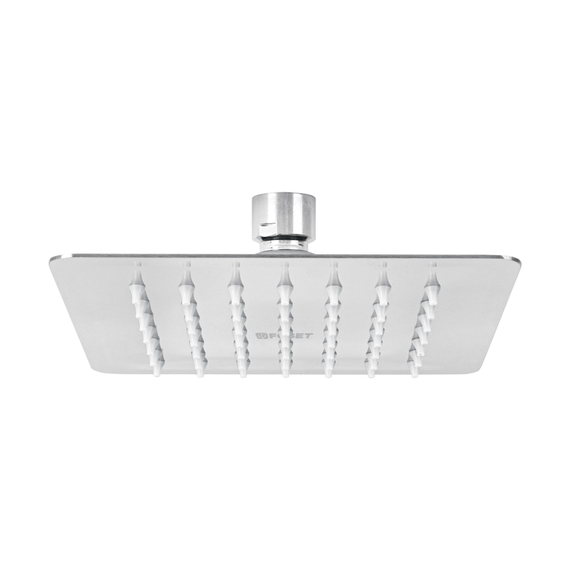 Regadera cuadrada 6', acero inox, sin brazo, cromo, Túbig
