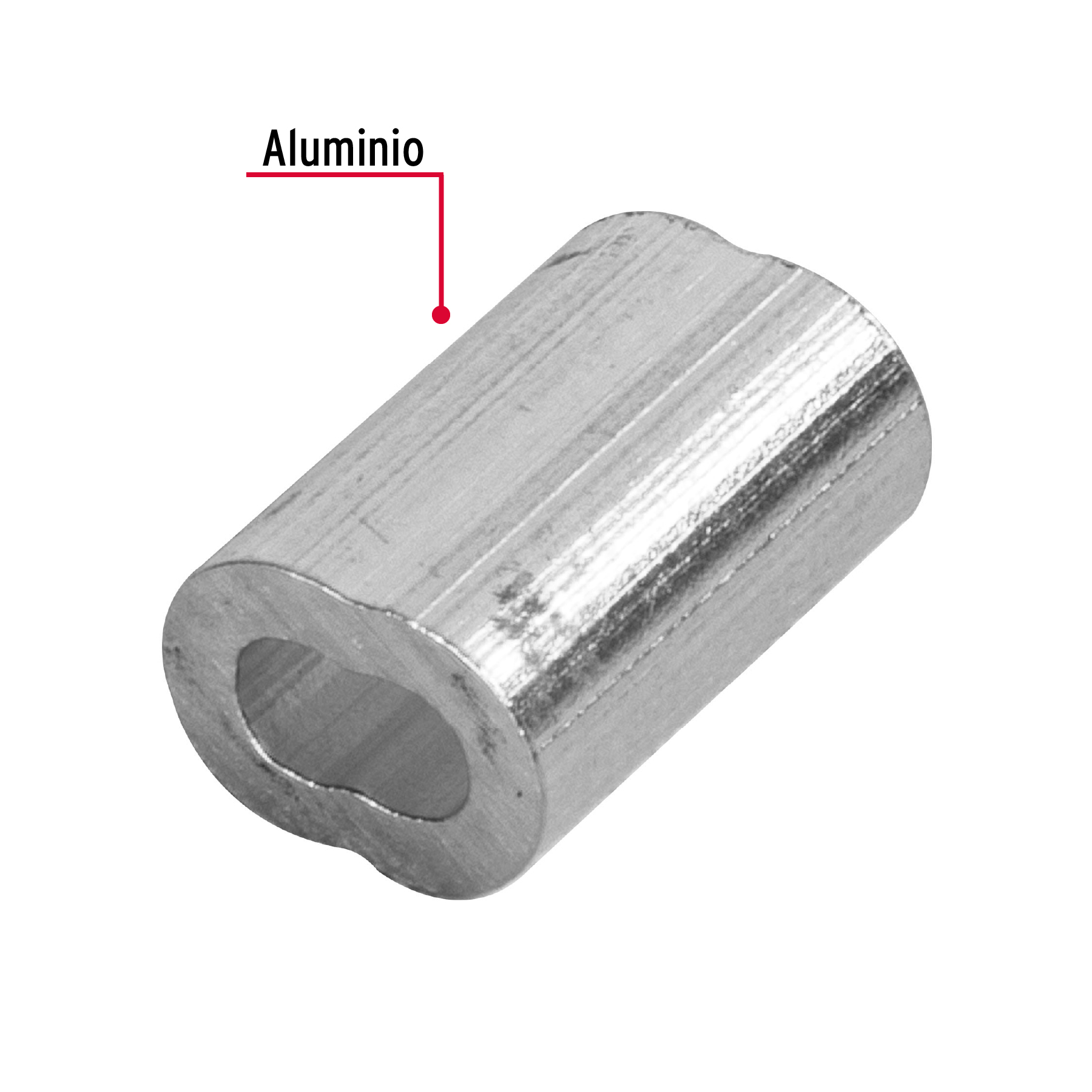 Bolsa con 50 casquillos dobles de aluminio, 1/16' Fiero