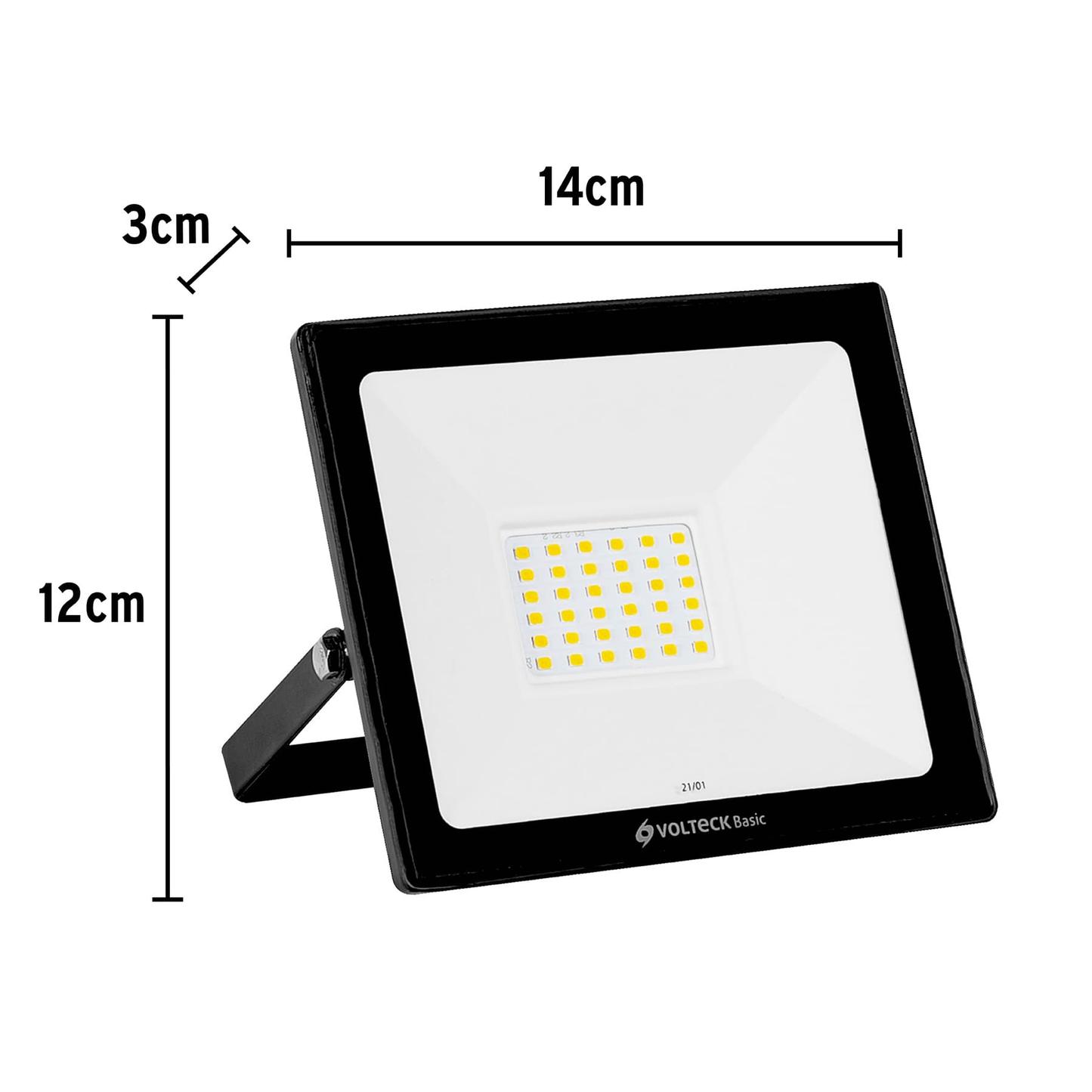 Reflector ultra delgado LED, 30 W, luz cálida,Volteck Basic
