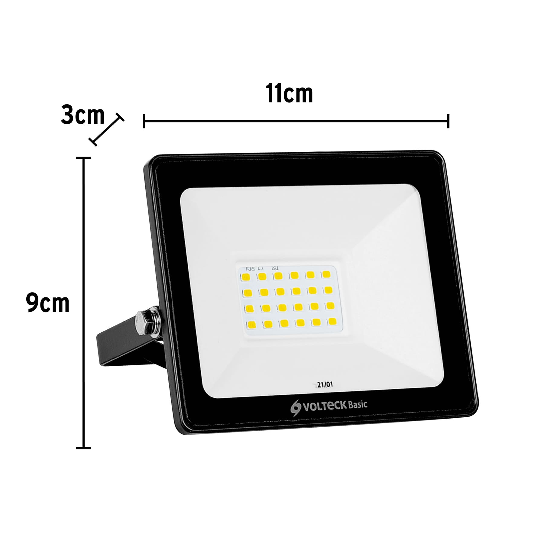 Reflector ultra delgado LED, 20 W, luz cálida,Volteck Basic