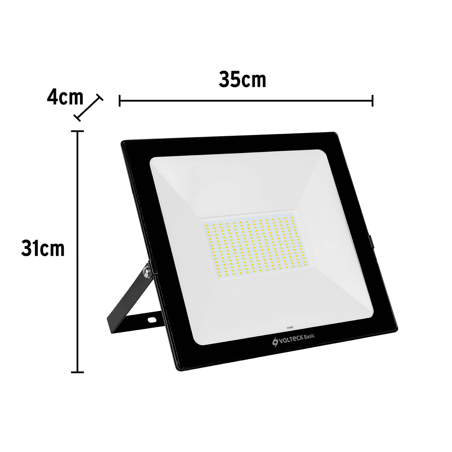 Reflector ultra delgado LED, 150W, luz cálida,Volteck Basic