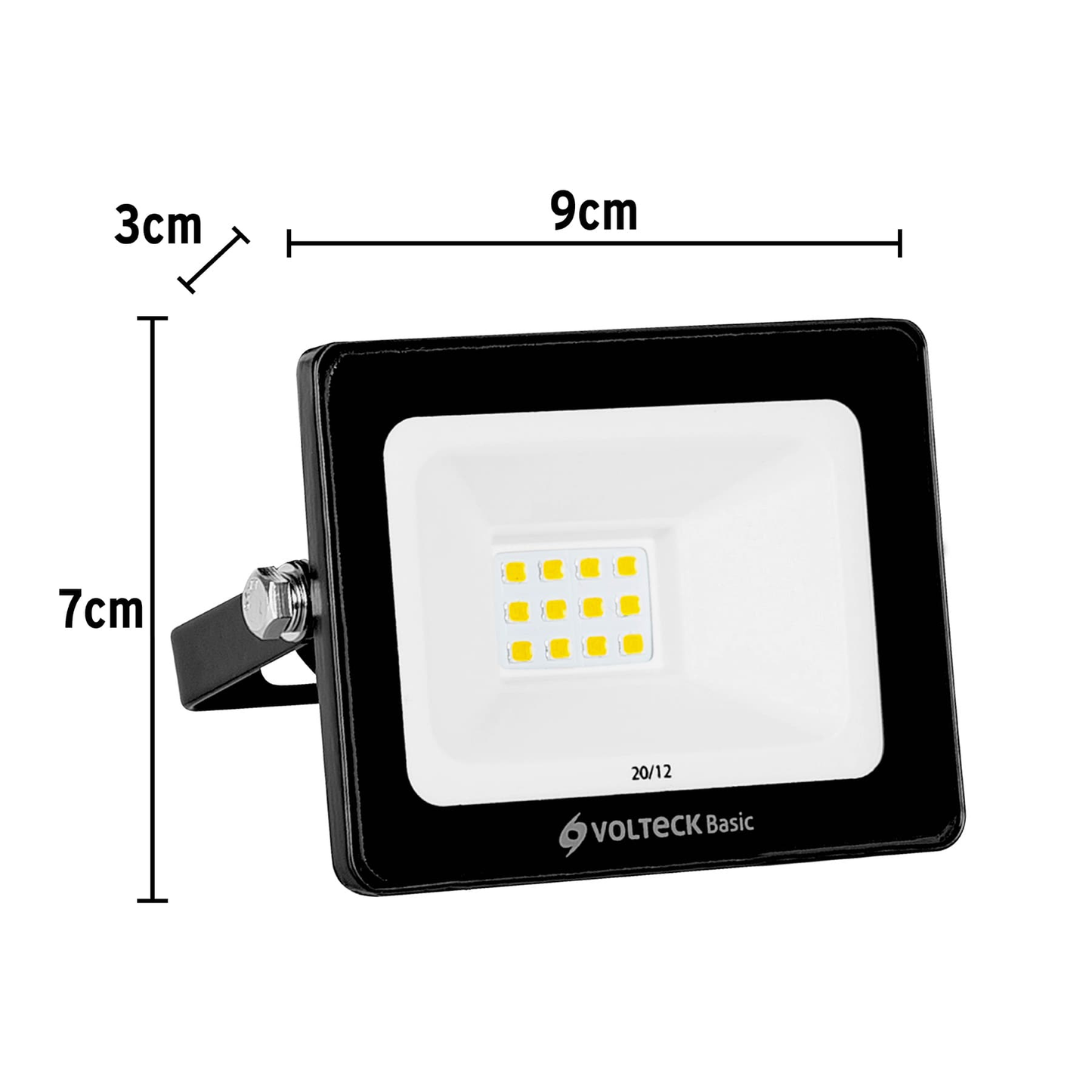 Reflector ultra delgado LED, 10 W, luz cálida,Volteck Basic