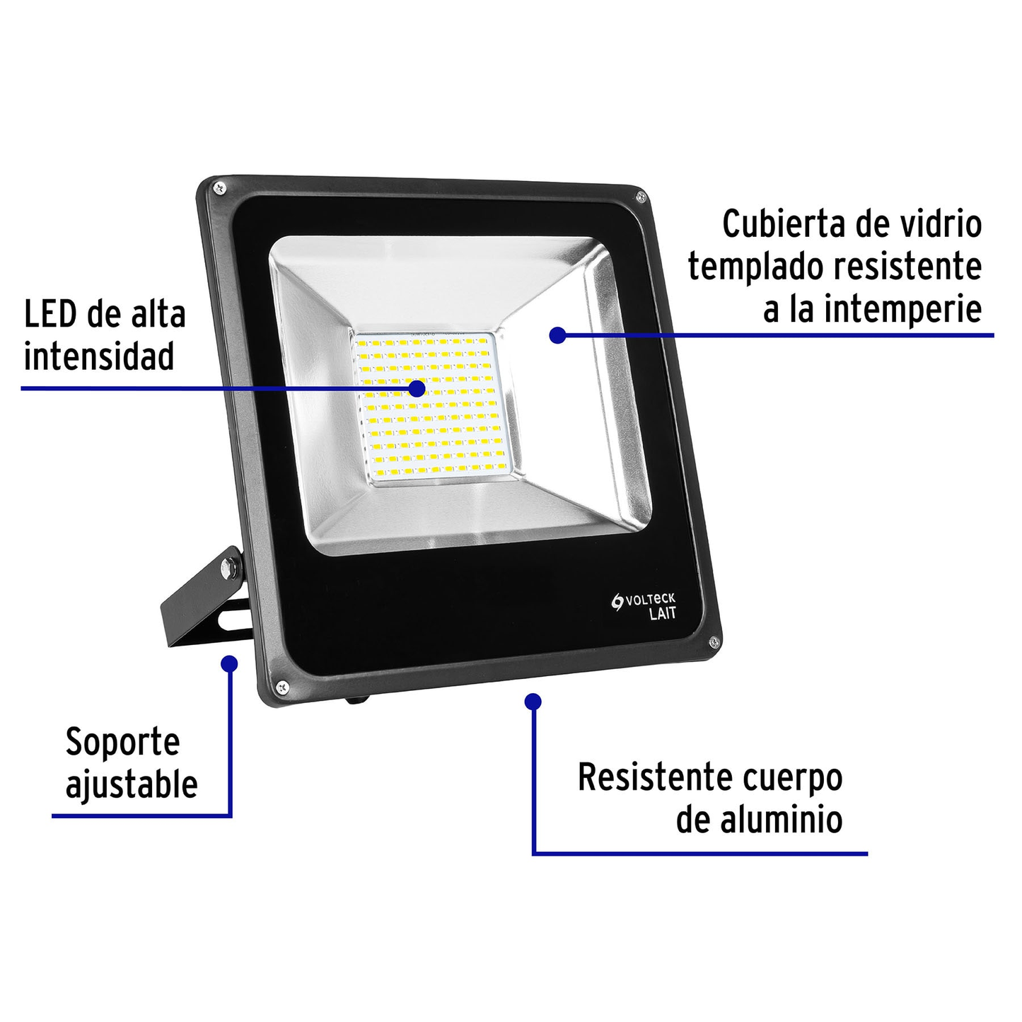 Reflector delgado de LED, 50 W, luz cálida