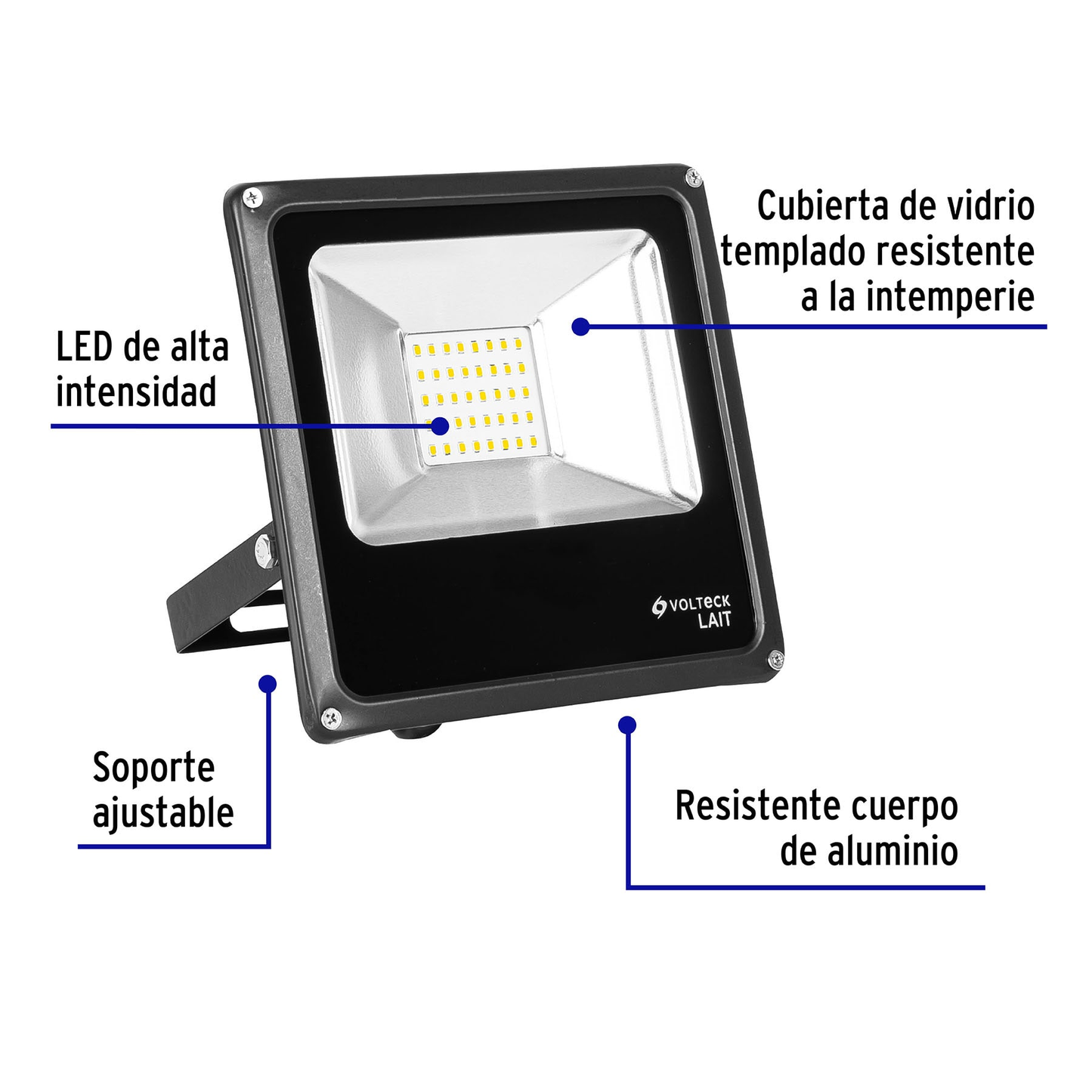Reflector delgado de LED, 20 W, luz cálida
