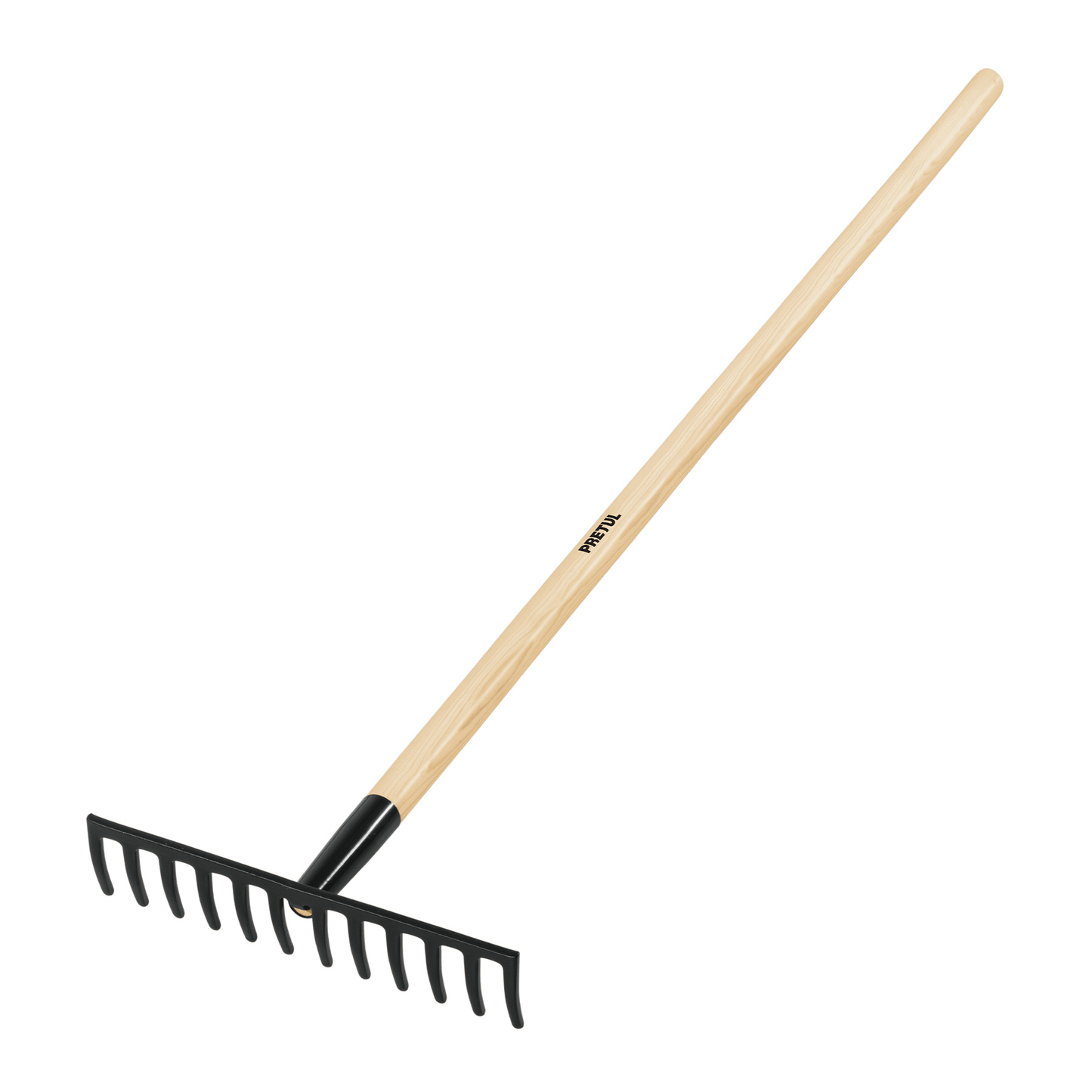 Rastrillo recto 12 dientes, mango 48', Pretul