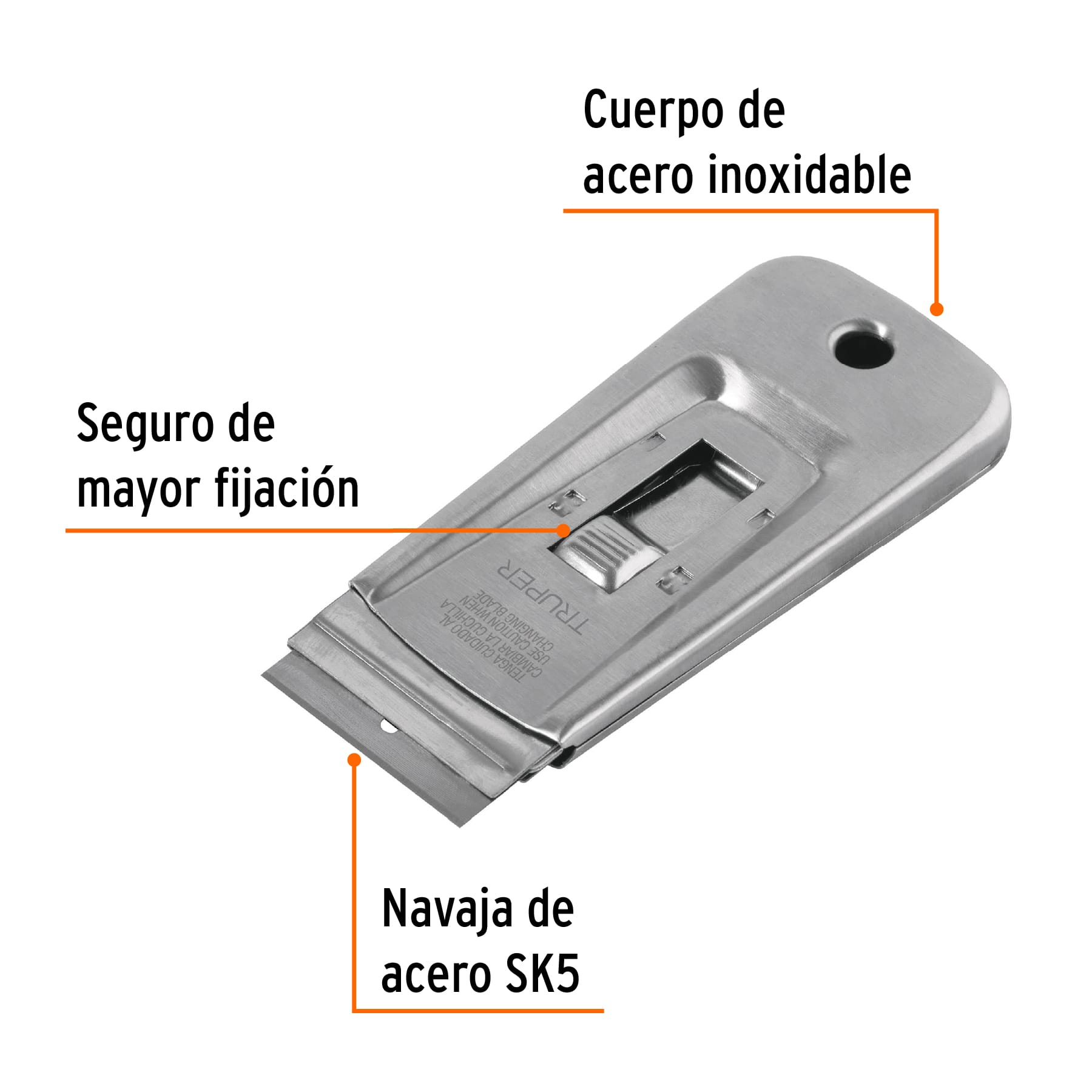 Raspador metálico con navaja de 1-1/2'