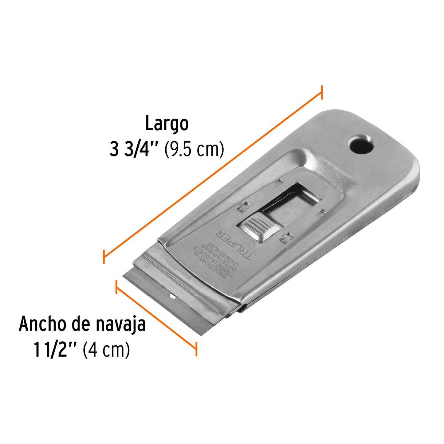 Raspador metálico con navaja de 1-1/2'