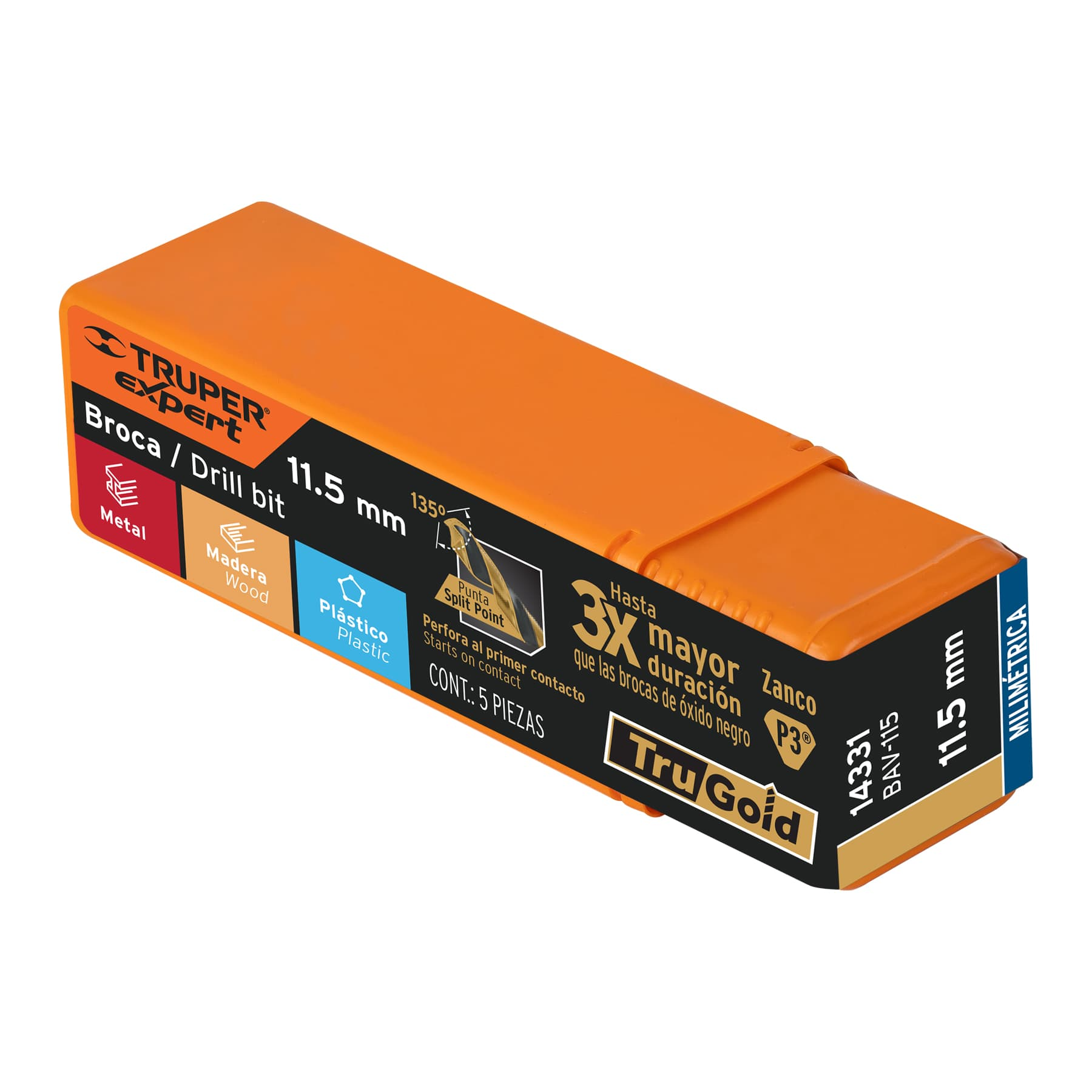 Broca de alta velocidad 11.5 mm