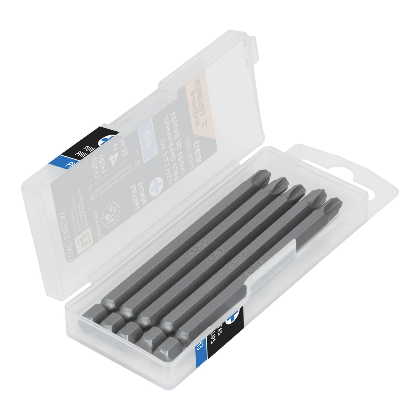 Puntas para desarmador Philips #3 largo 4', 5 pzas, Expert