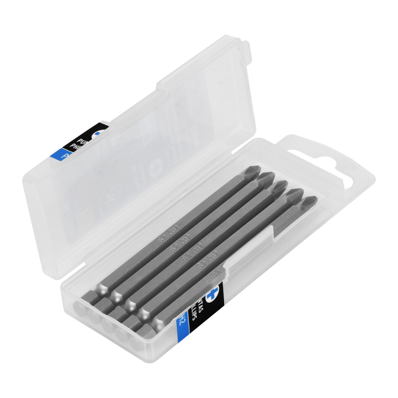 Estuche con 5 puntas de cruz PH2 largo 4", TRUPER EXPERT
