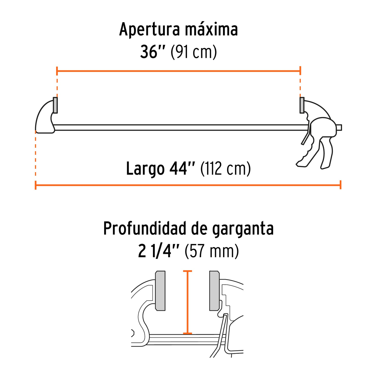 Prensa con ajuste rápido 36'
