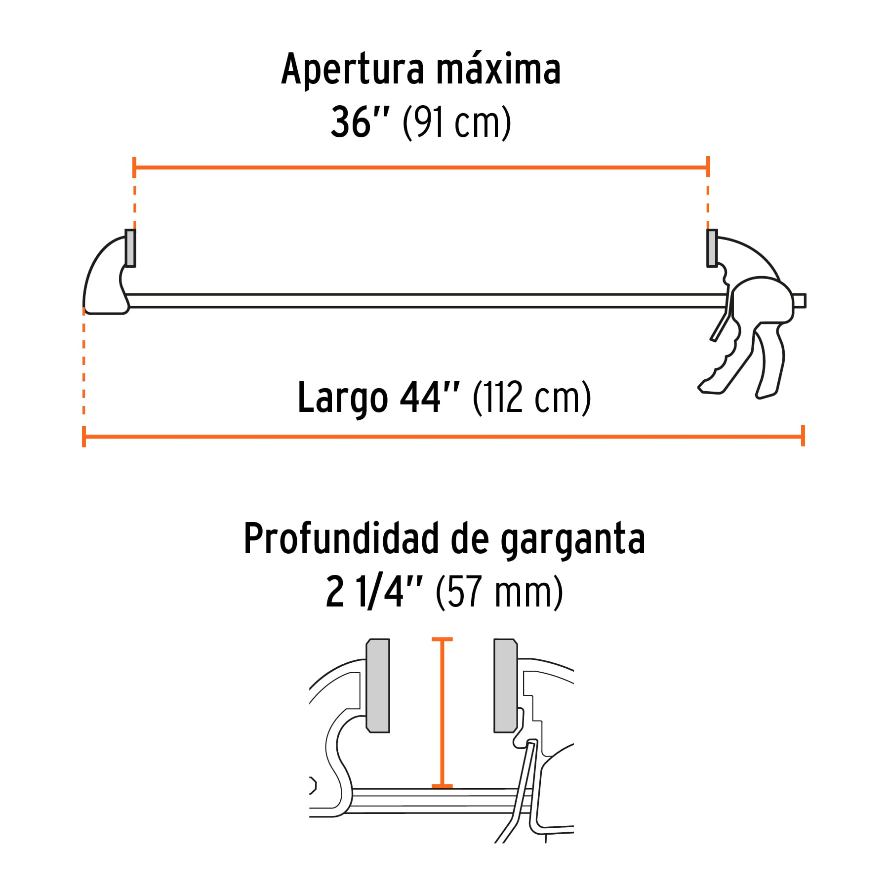 Prensa con ajuste rápido 36'