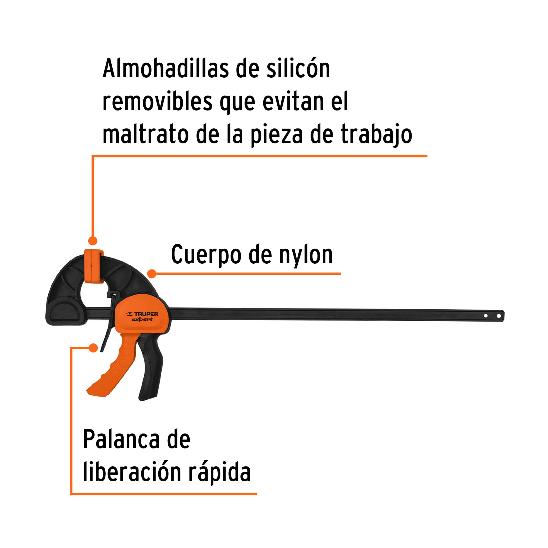 Prensa con ajuste rápido 18', uso rudo