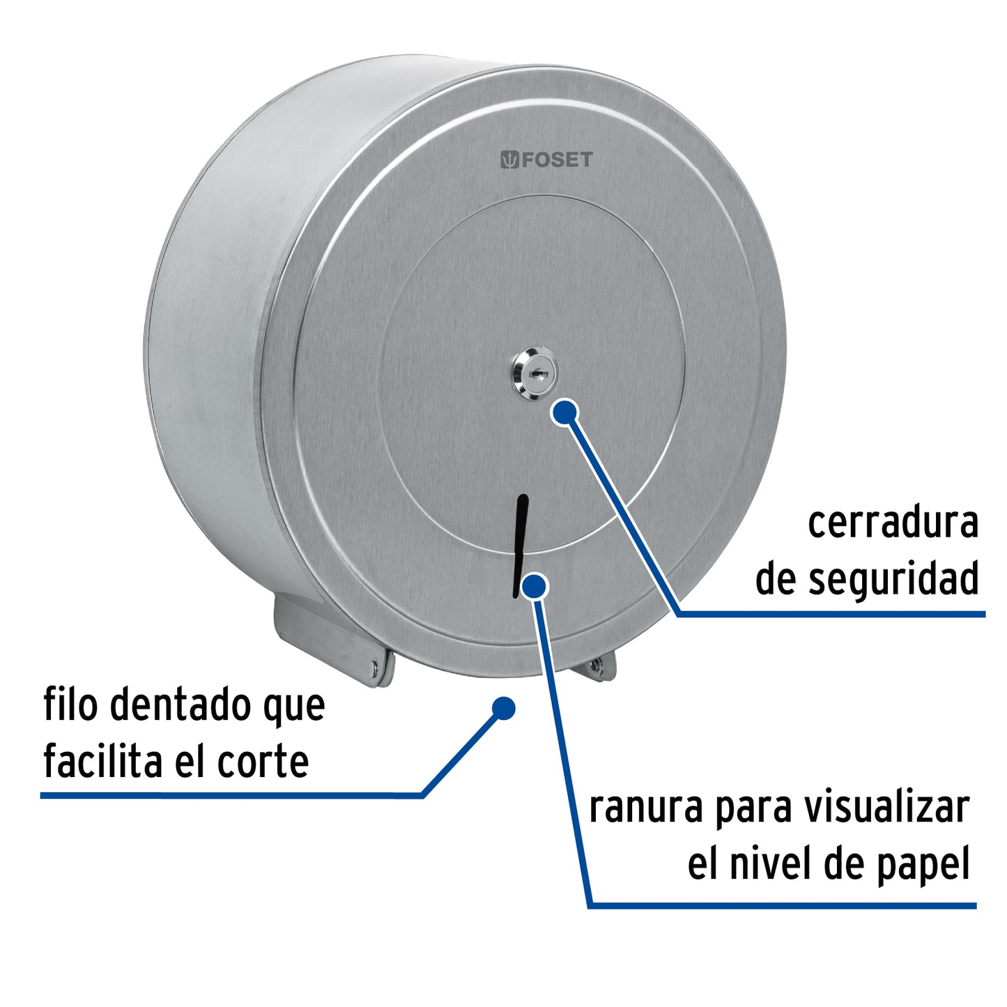 Portarollo de acero inox, Foset