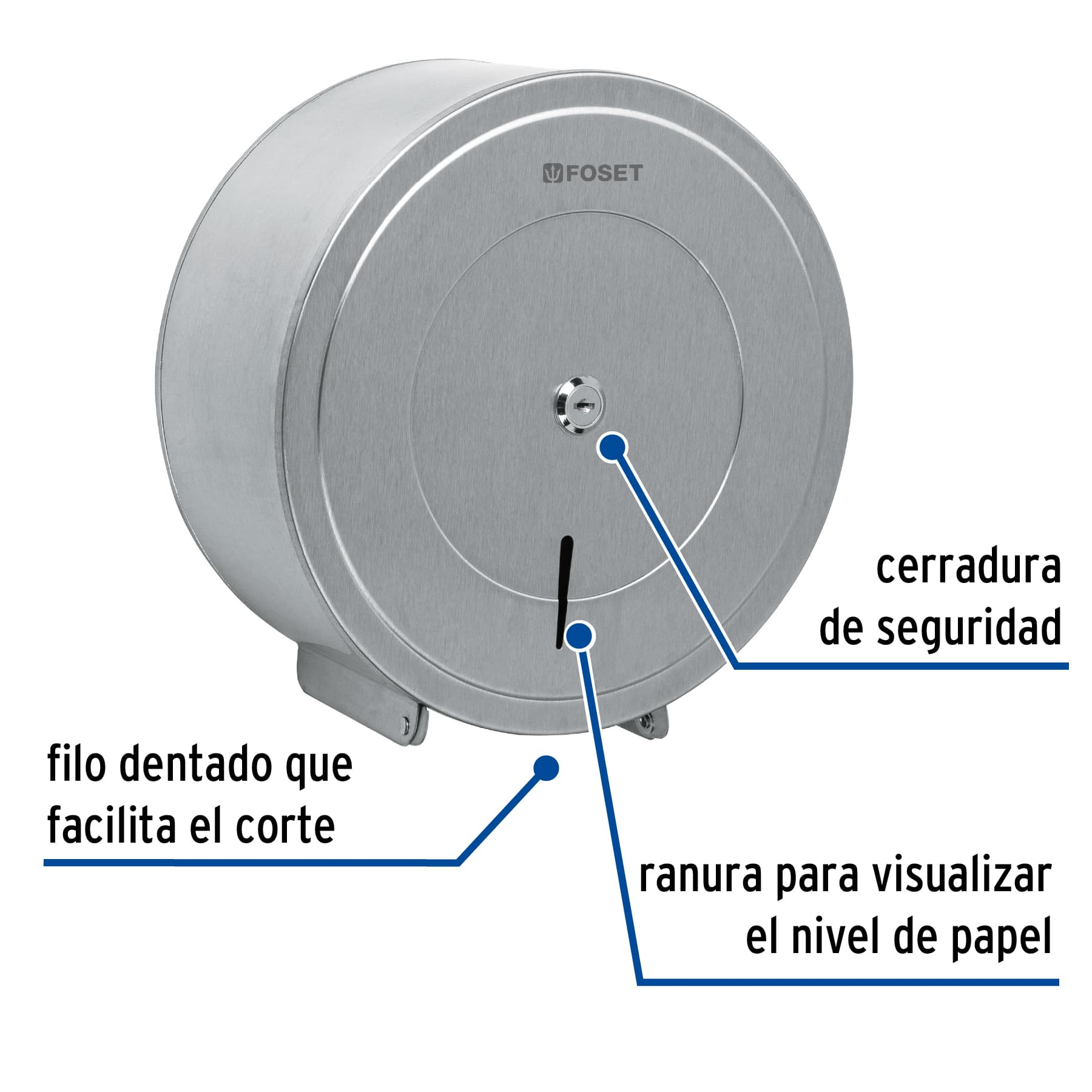 Portarollo de acero inox, Foset