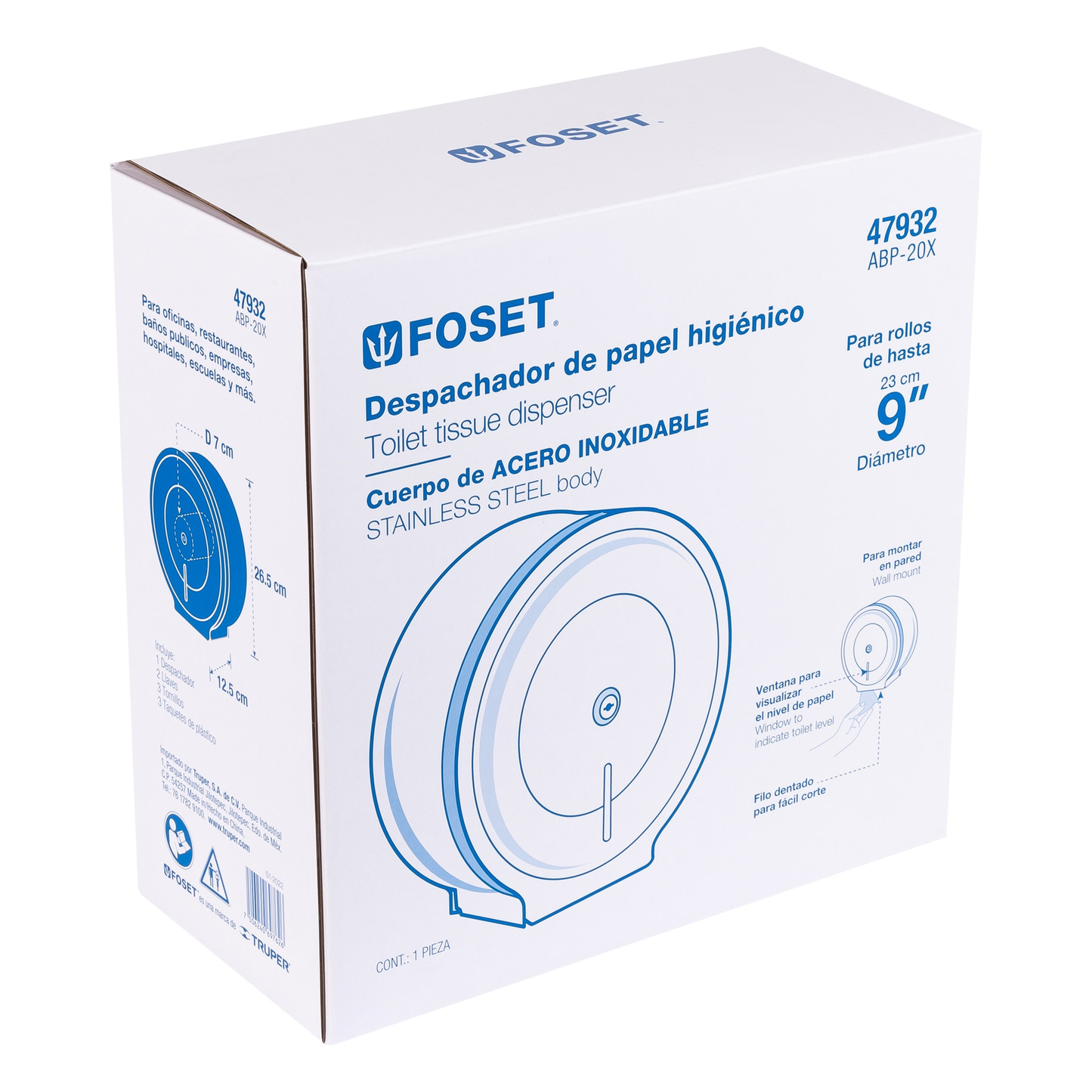 Portarollo de acero inox, Foset