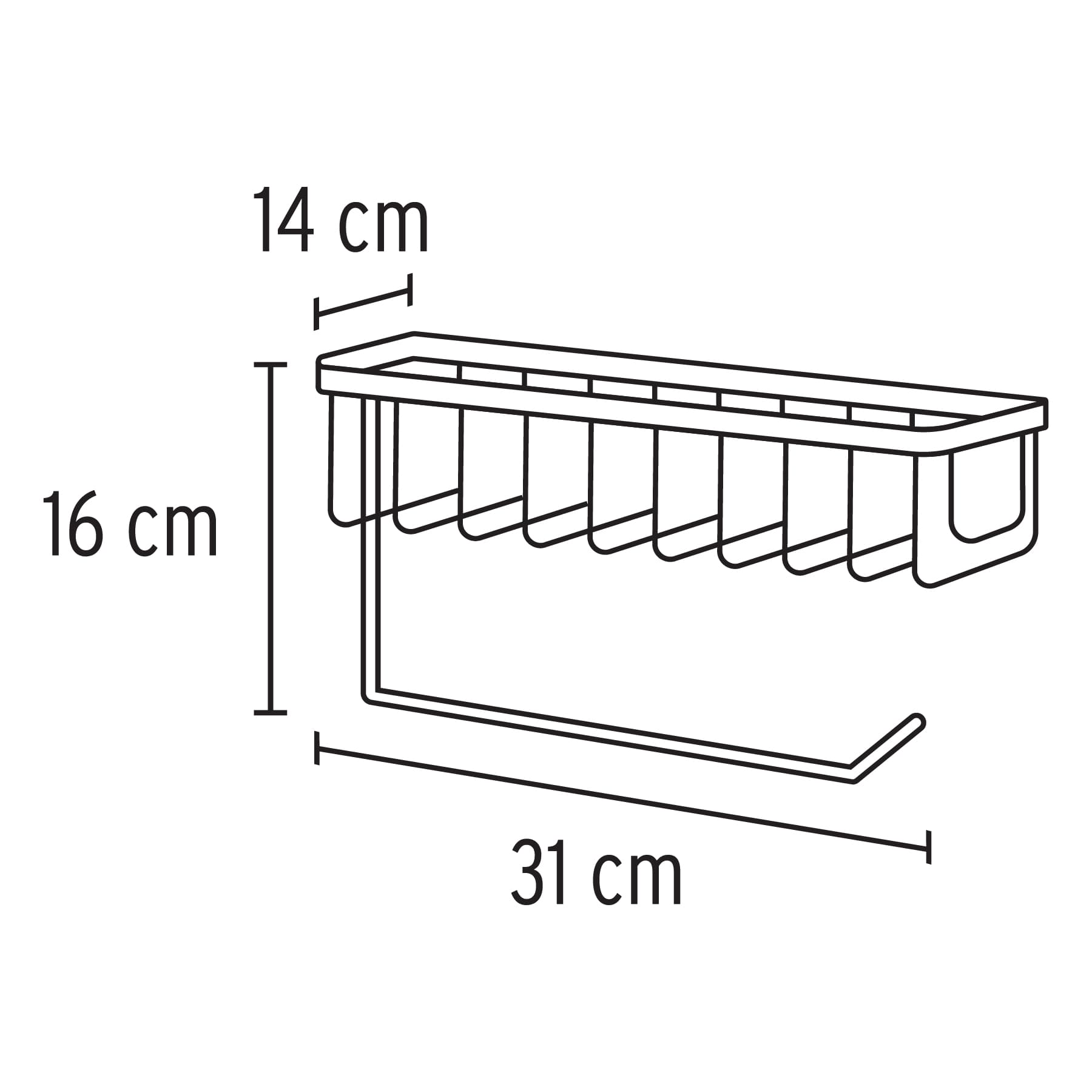 Porta rollo y especiero para cocina, cromo, Riviera