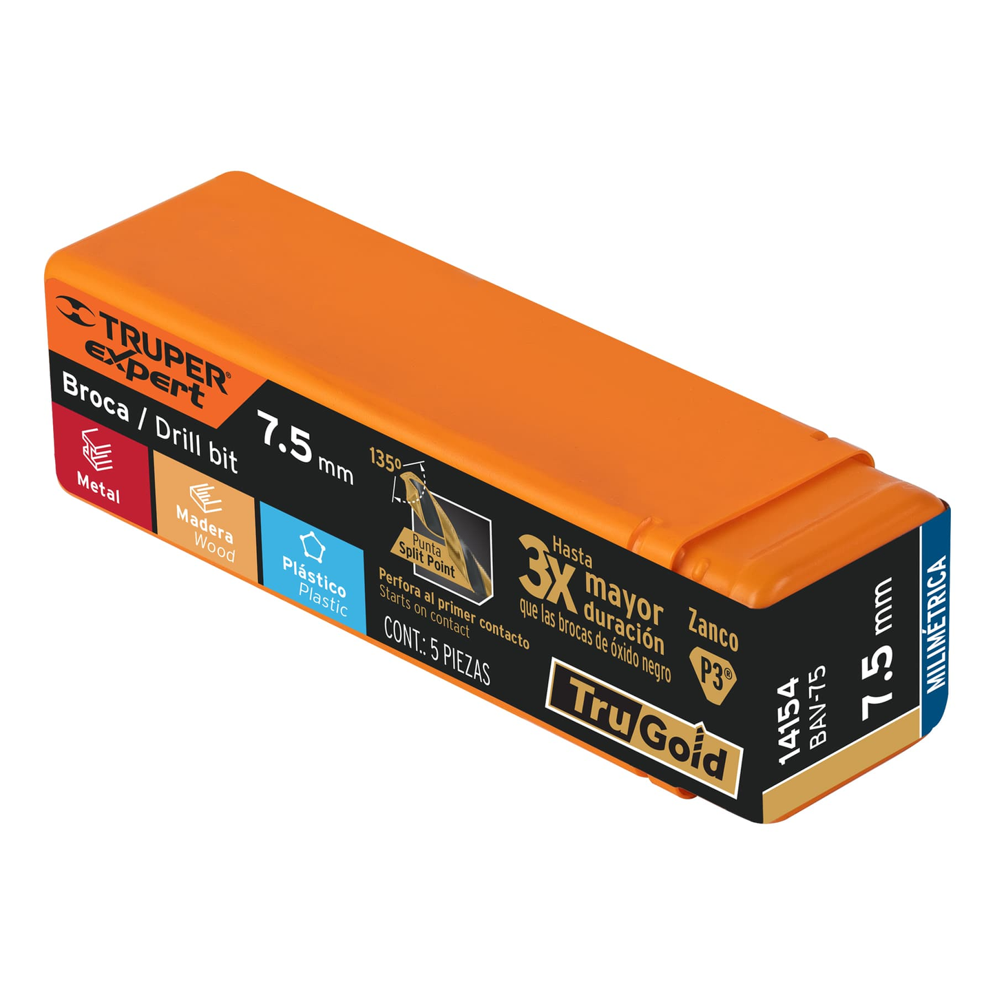 Broca de alta velocidad 7.5 mm